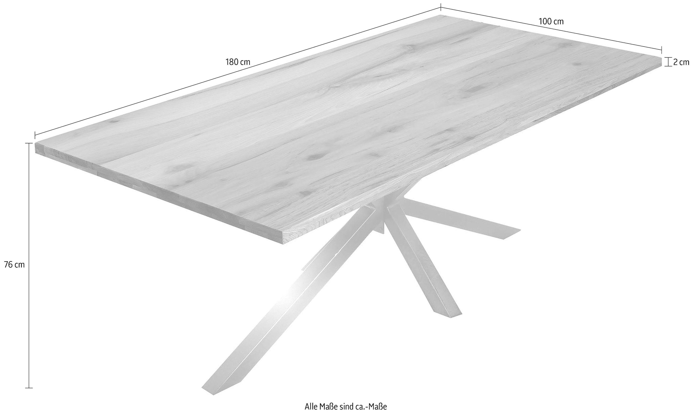 SIT Esstisch »Tops&Tables« Tischplatte auf 4 cm aufgedoppelt