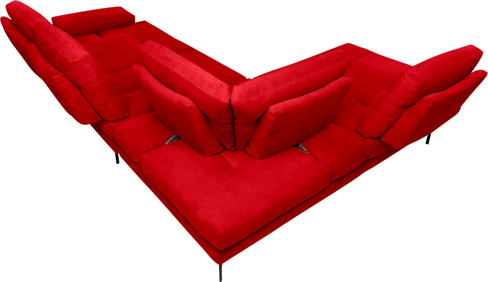 CALIA ITALIA Ecksofa »Toby Wing, L-Form, Designsofa mit sensationellem Sitzkomfort«, Sitztiefenverstellung, funktionale Ecke, Füße in schwarz matt