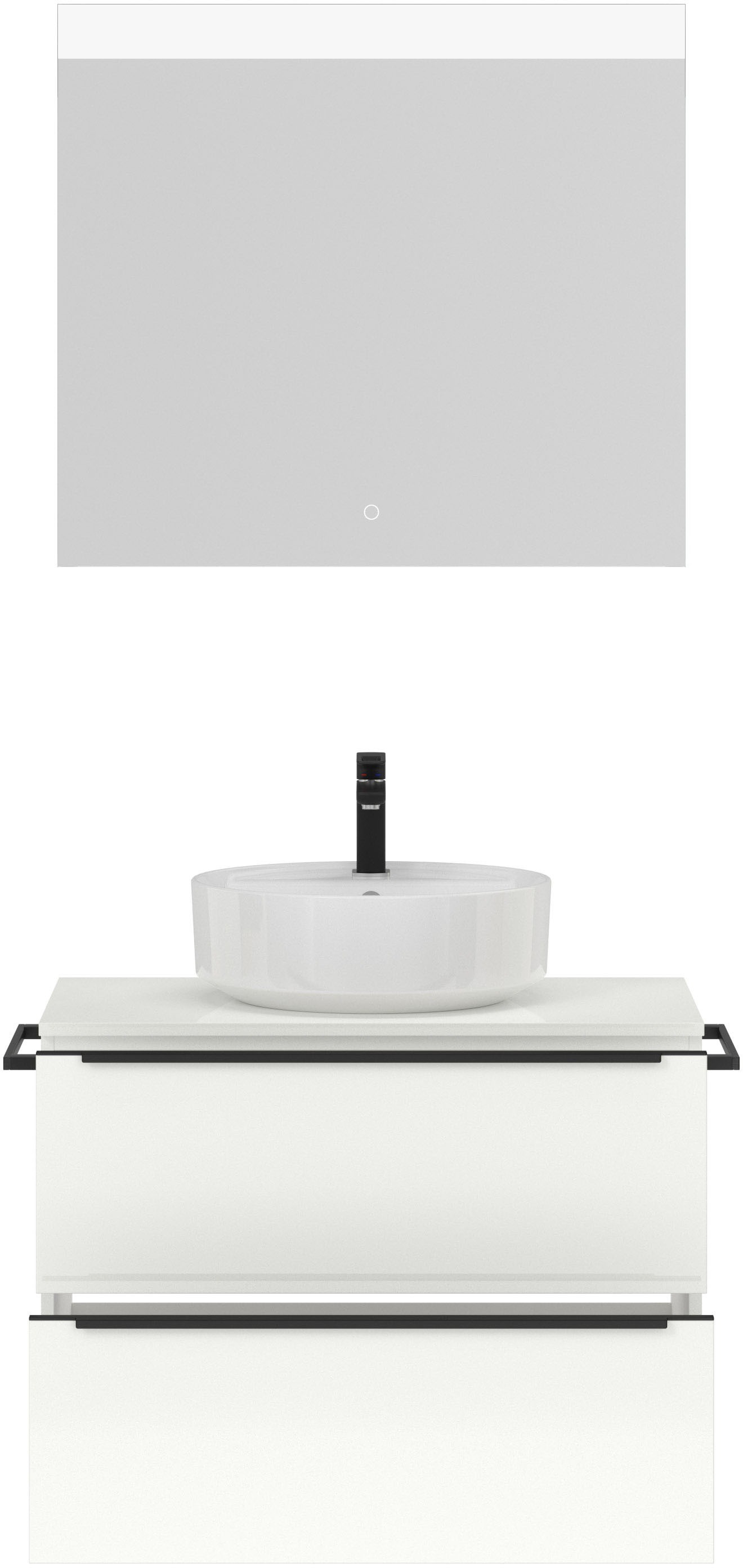 nobilia Badmöbel-Set "Alvene", (2 St., vormontiert, mit Soft-Close), Hochgl günstig online kaufen