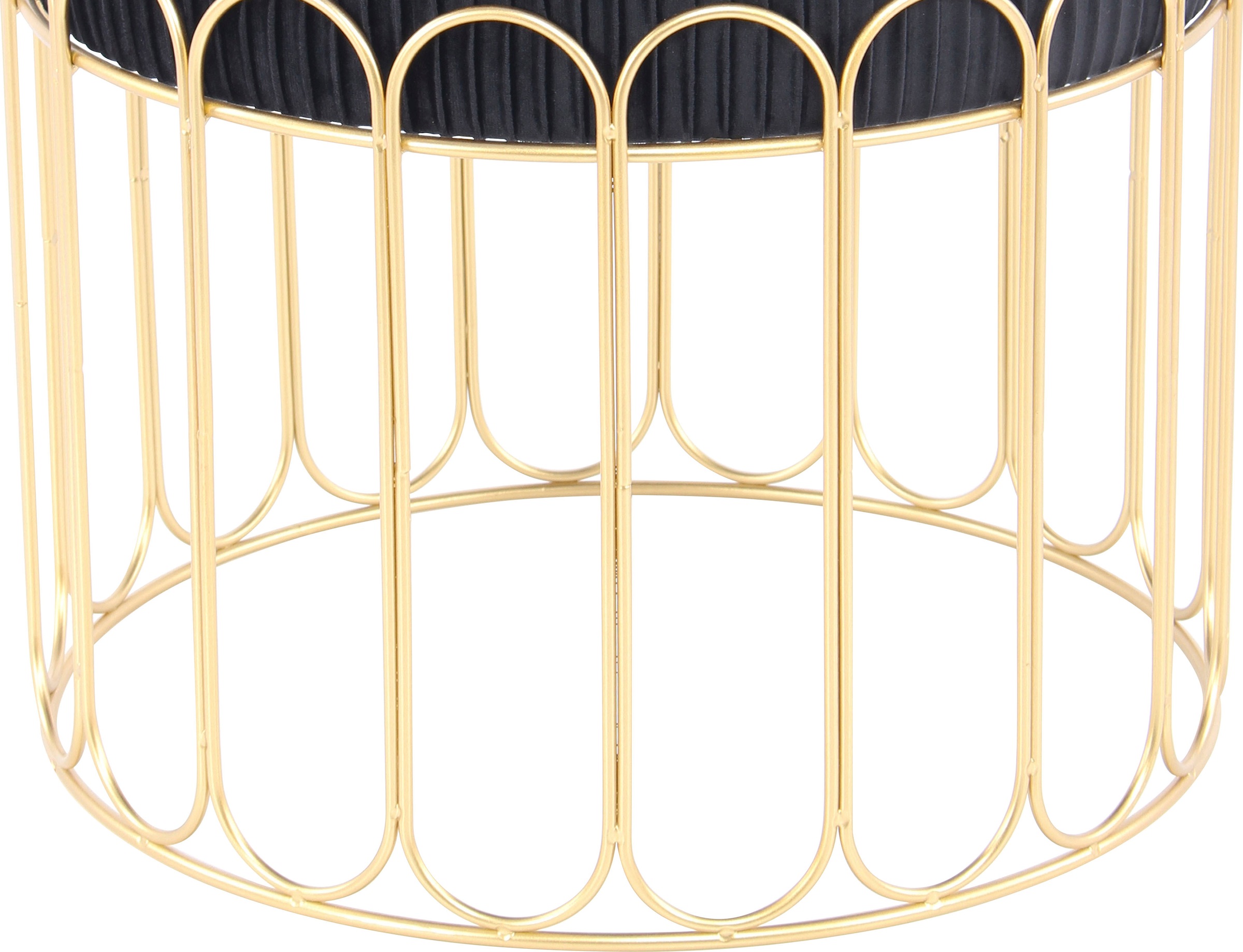 Kayoom Sitzhocker »Hocker Cleopatra 425, Design-Hocker Sitzfläche weich gepolstert«, (1 St.), samtweich, dekorativ, elegantes Design, edle Optik