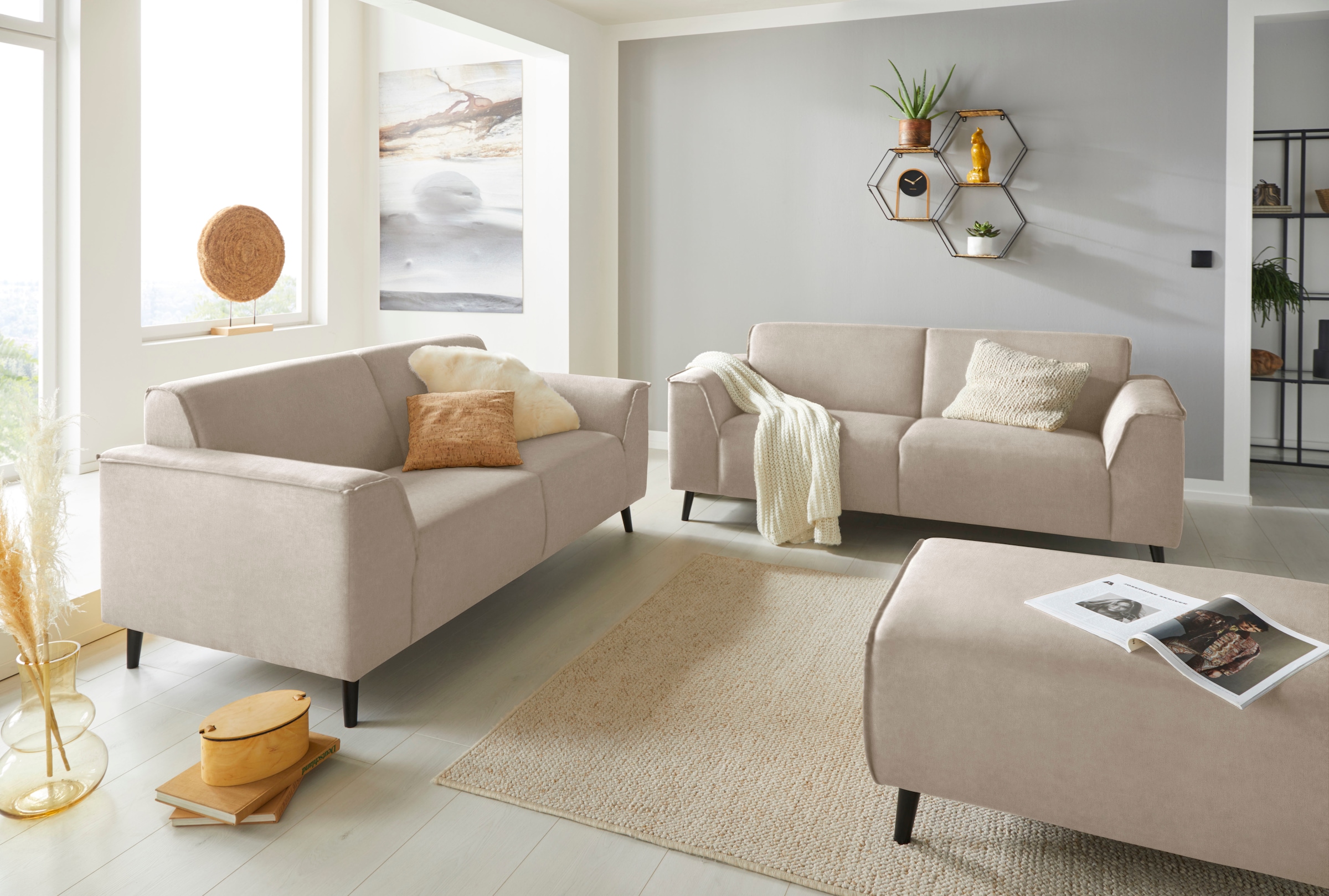 DOMO collection Hocker »Amora«, mit Federkern
