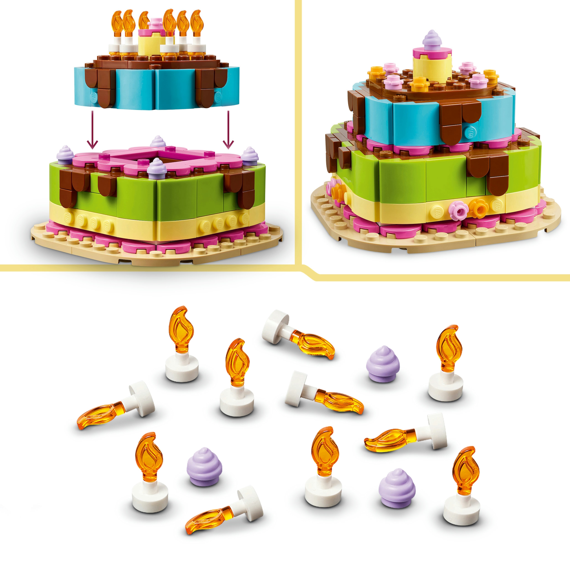 LEGO® Konstruktionsspielsteine »Geburtstagstorte (40815), LEGO Iconic« Made in Europe