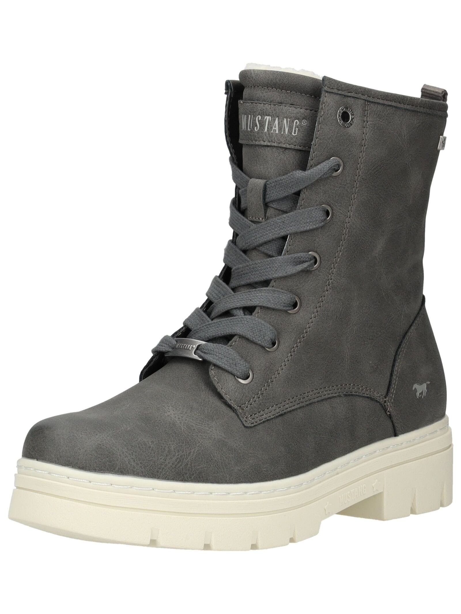 Mustang Shoes Schnürstiefelette "Mustang Shoes Stiefelette Lederimitat" günstig online kaufen