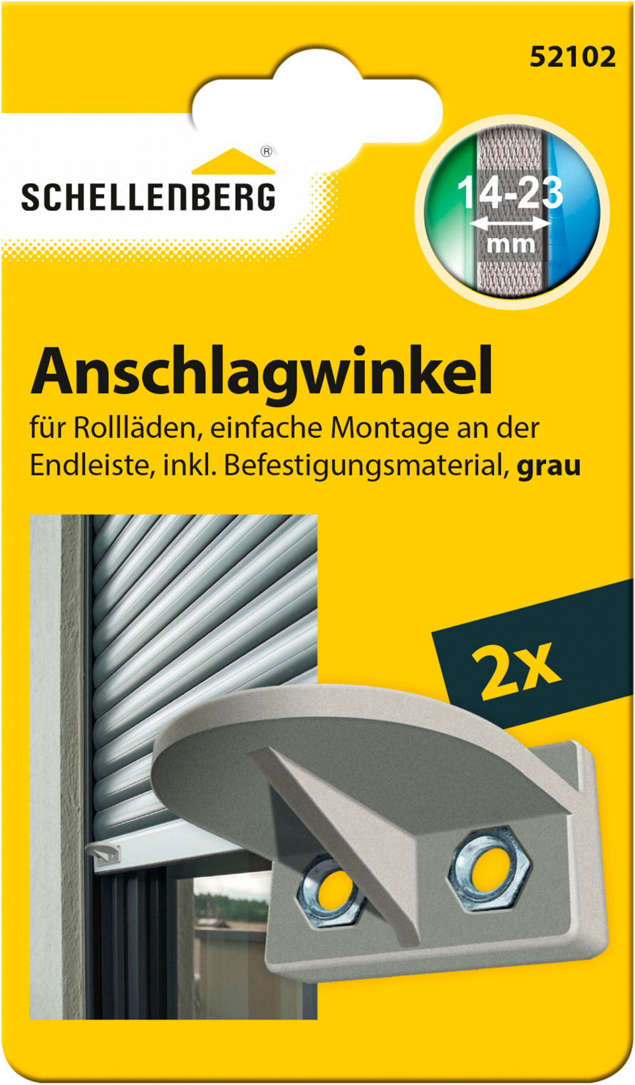 SCHELLENBERG Rollladen-Anschlagstopper »Zubehör für Außenrollläden«, Rollladenstopper, 38 x 31 x 15 mm, grau