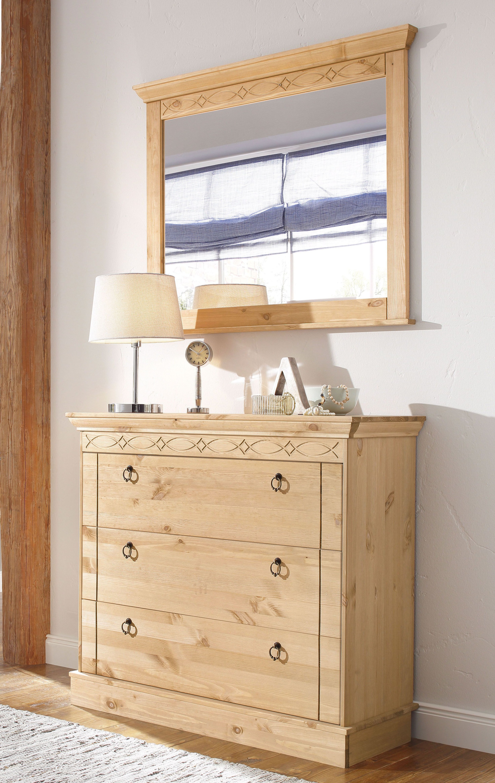 OTTO home Schubkastenkommode "Indra" aus massiver Kiefer, mit 3 Schubladen, günstig online kaufen