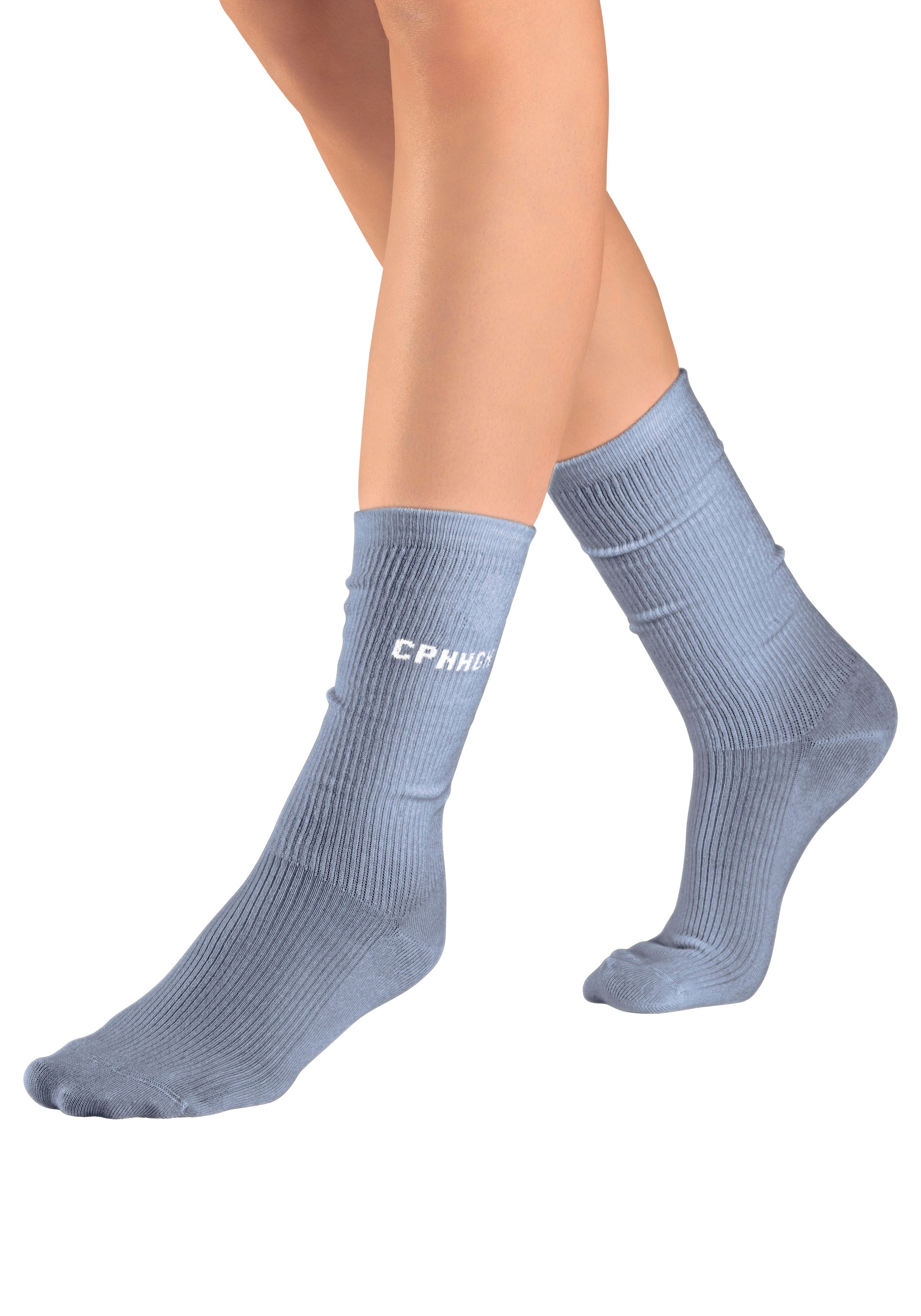 Copenhagen Studios Basicsocken, (Packung, 3 Paar), mit Rippstruktur und Stickerei