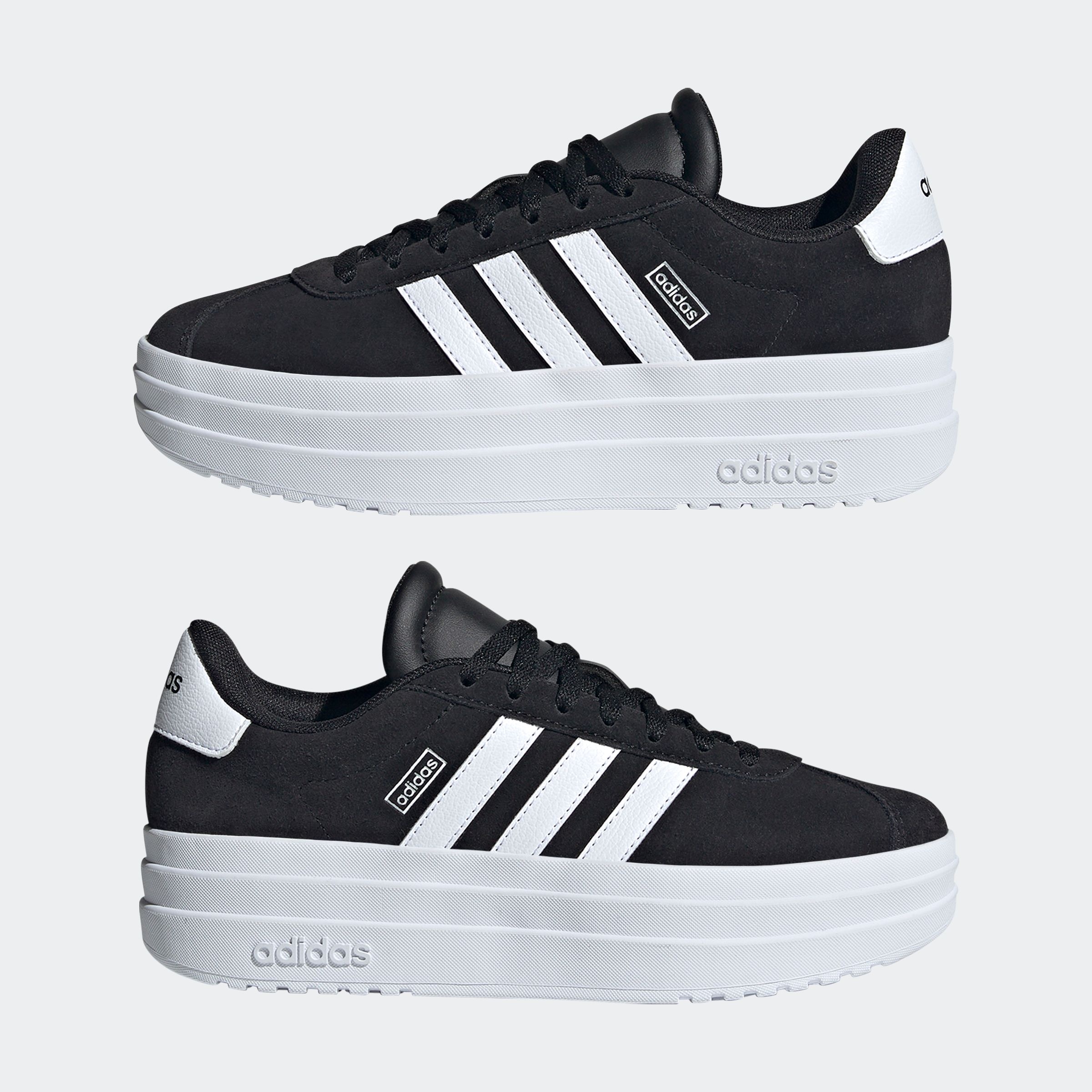 adidas Sportswear Plateausneaker »VL COURT BOLD LIFESTYLE KIDS«, Design auf den Spuren des adidas Gazelle Bold