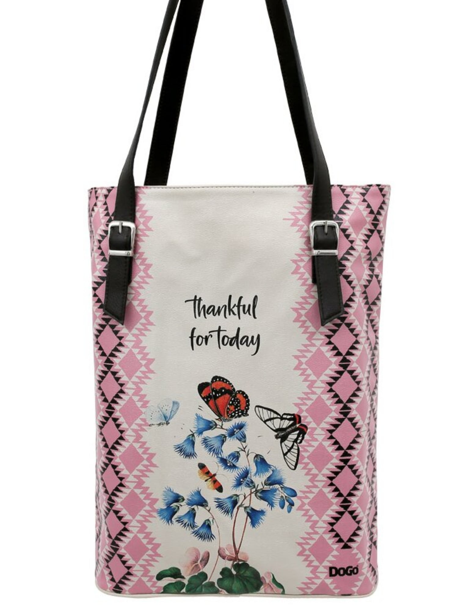 DOGO Umhängetasche "Damen Tall Bag Thankful for Today Vegan Damen Handtaschen", Vegan