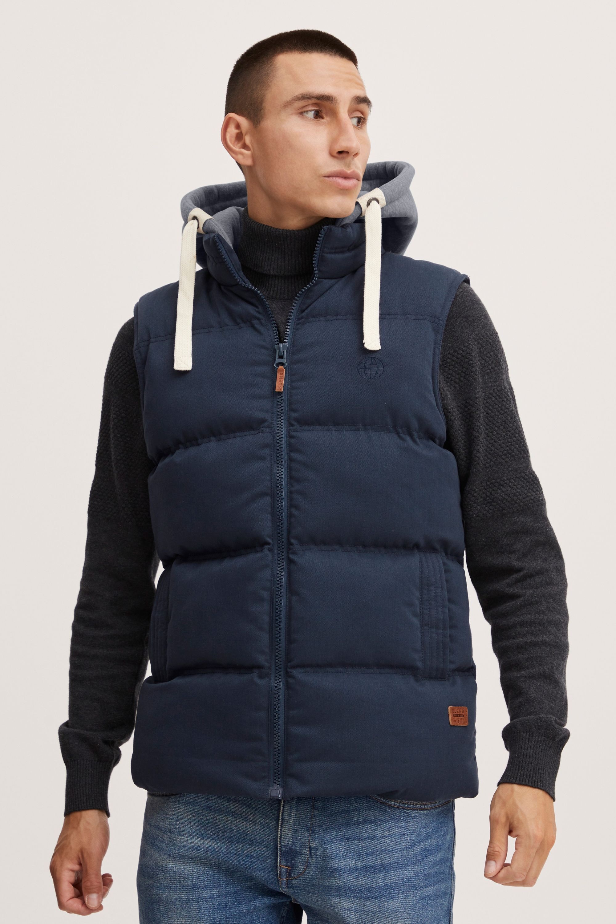 Blend Steppweste "BHJens", Weste mit abnehmbarer Kapuze günstig online kaufen