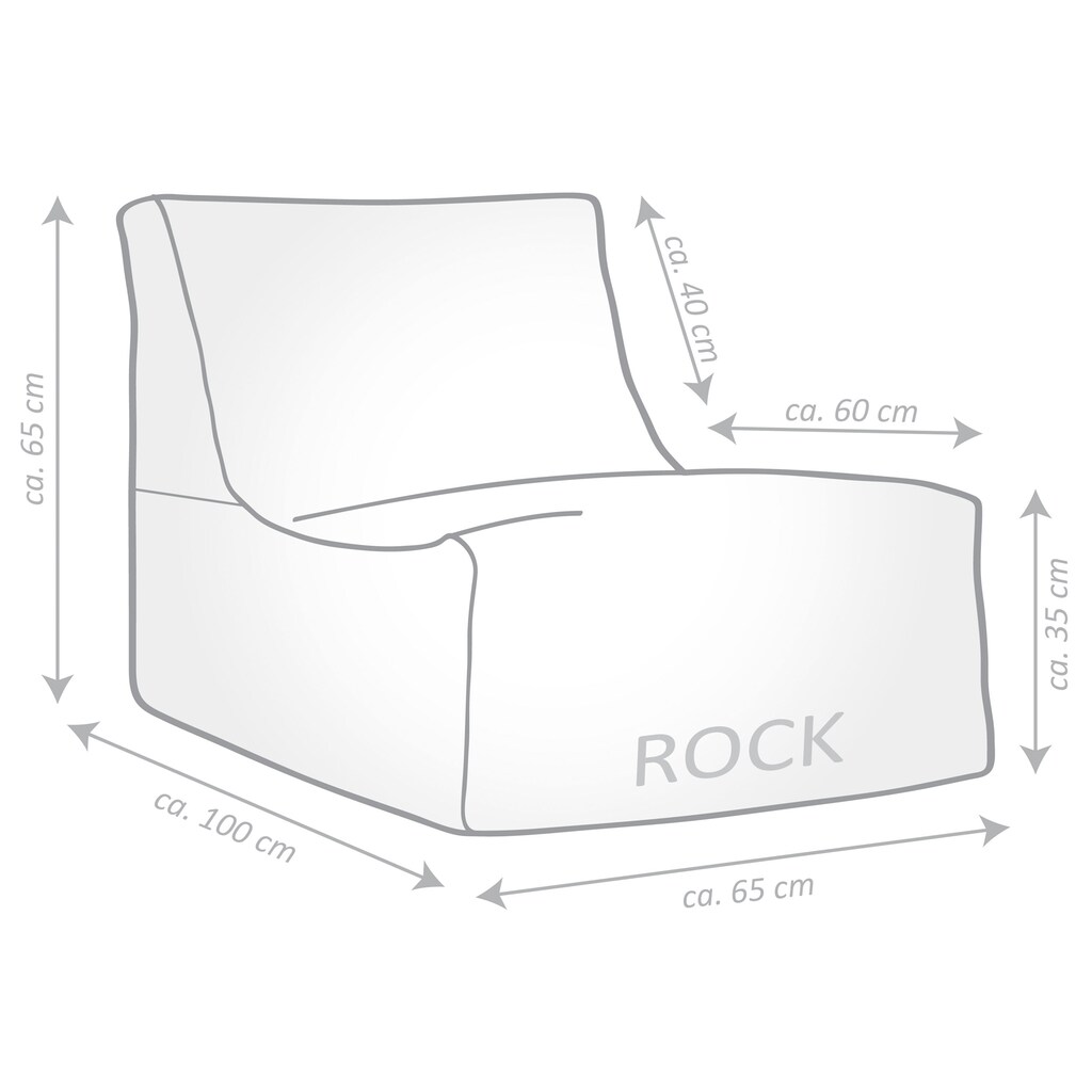 Magma Heimtex Sitzsack »Rock SOFTY«, (1 St.)