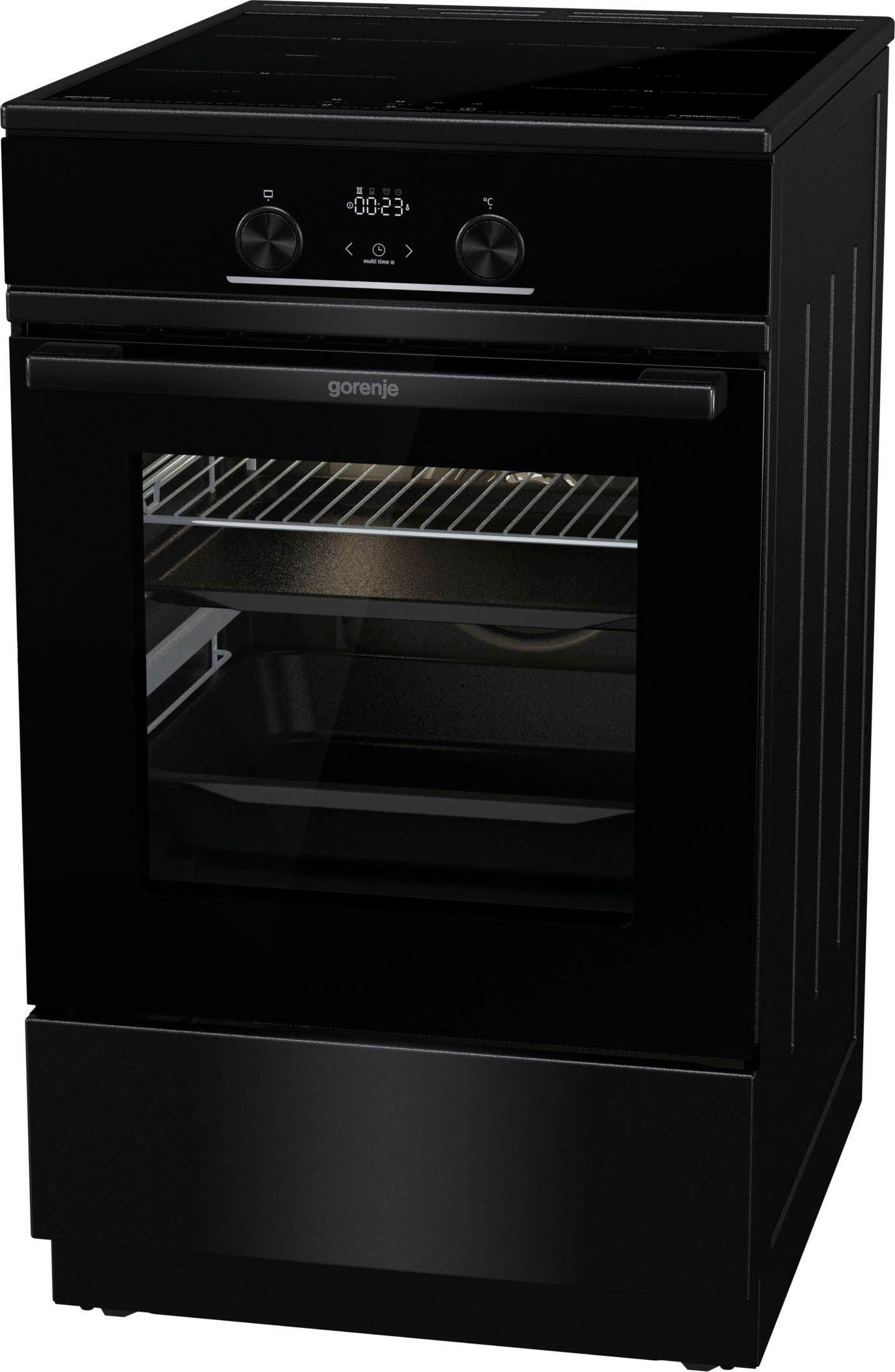 GORENJE Induktions-Standherd »GEIT5C60BPG«, mit 2-fach-Teleskopauszug, Aqua Clean