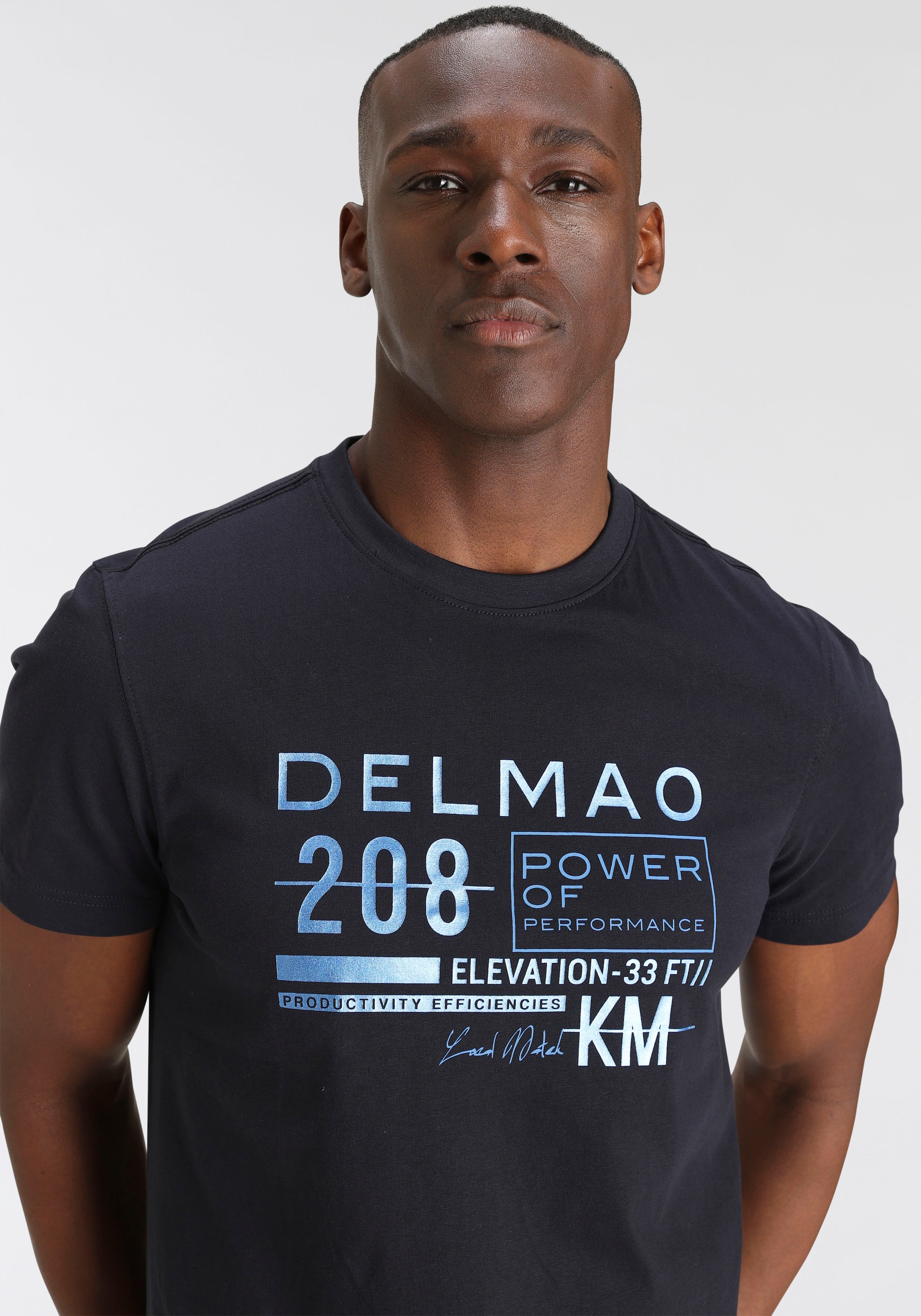 DELMAO T-Shirt, Kurzarm, bedruckt, Rundhals, aus 100% Baumwolle