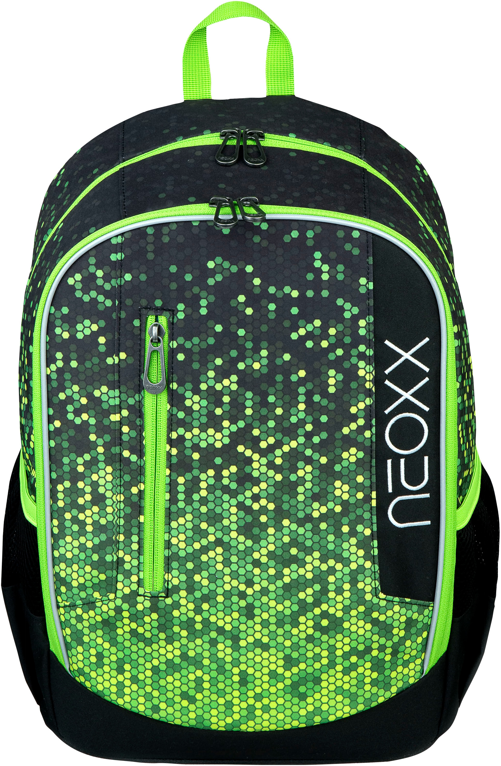 neoxx Schulrucksack "Flow, Pixel in my mind", teilweise aus recyceltem Material