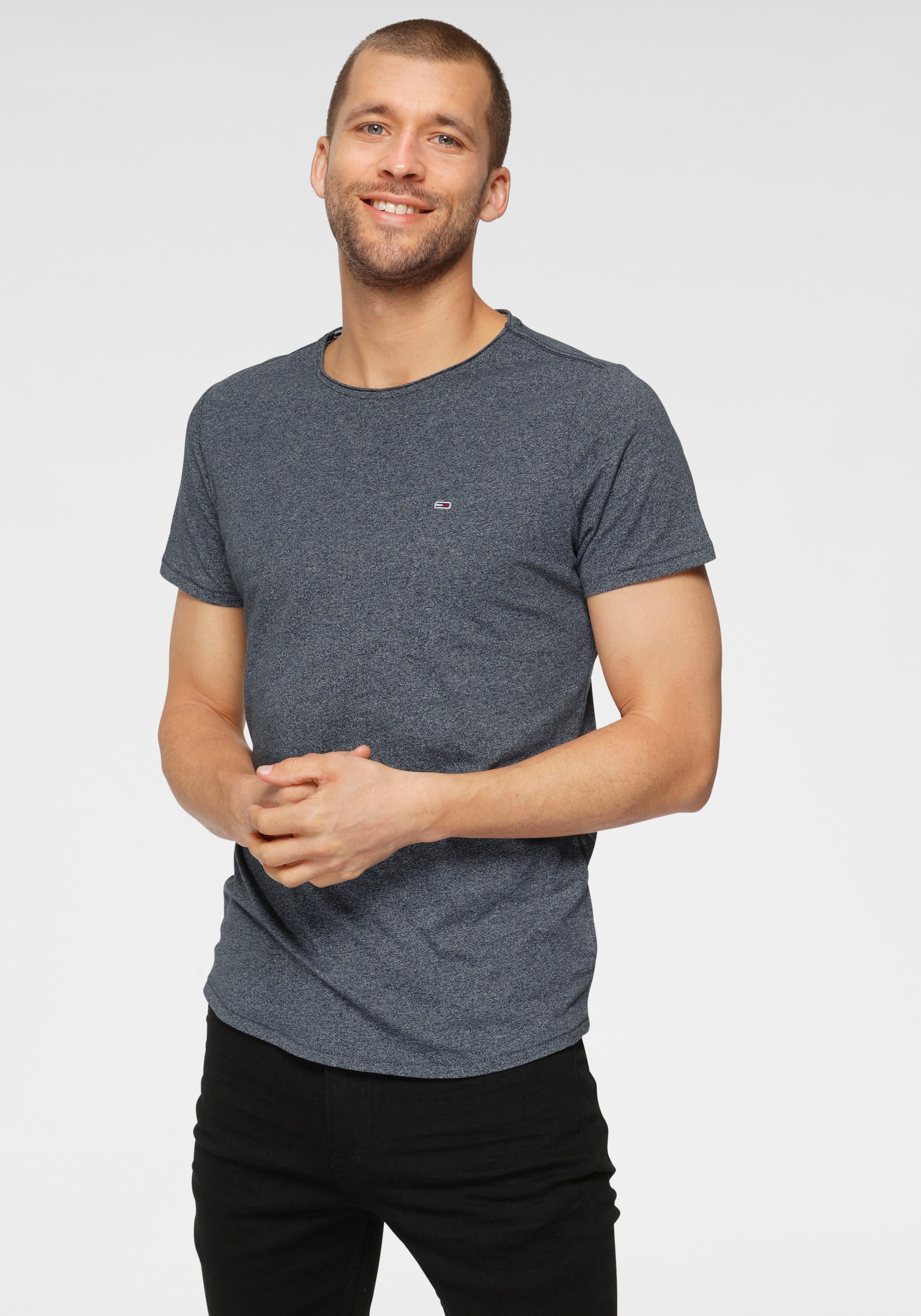 Tommy Jeans T-Shirt "TJM SLIM JASPE C NECK" Classics Slim Fit mit Markenlab günstig online kaufen