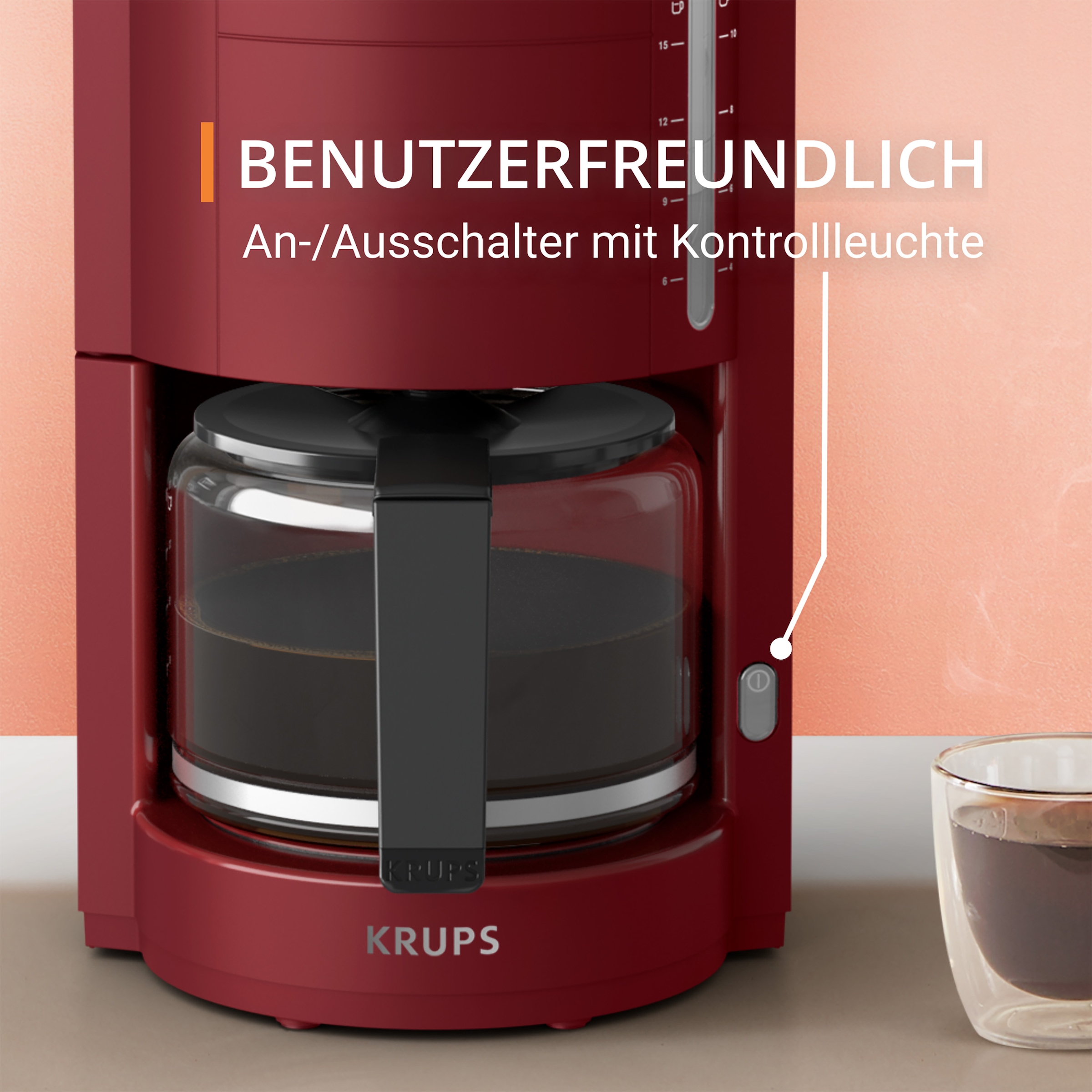 Krups Filterkaffeemaschine »F30905 Pro Aroma«, 1,25 l Kaffeekanne, Papierfilter-Permanentfilter, 1x4, Filterhalter Öffnungshilfe, 1,25 l, 30 Minuten Warmhaltefunktion