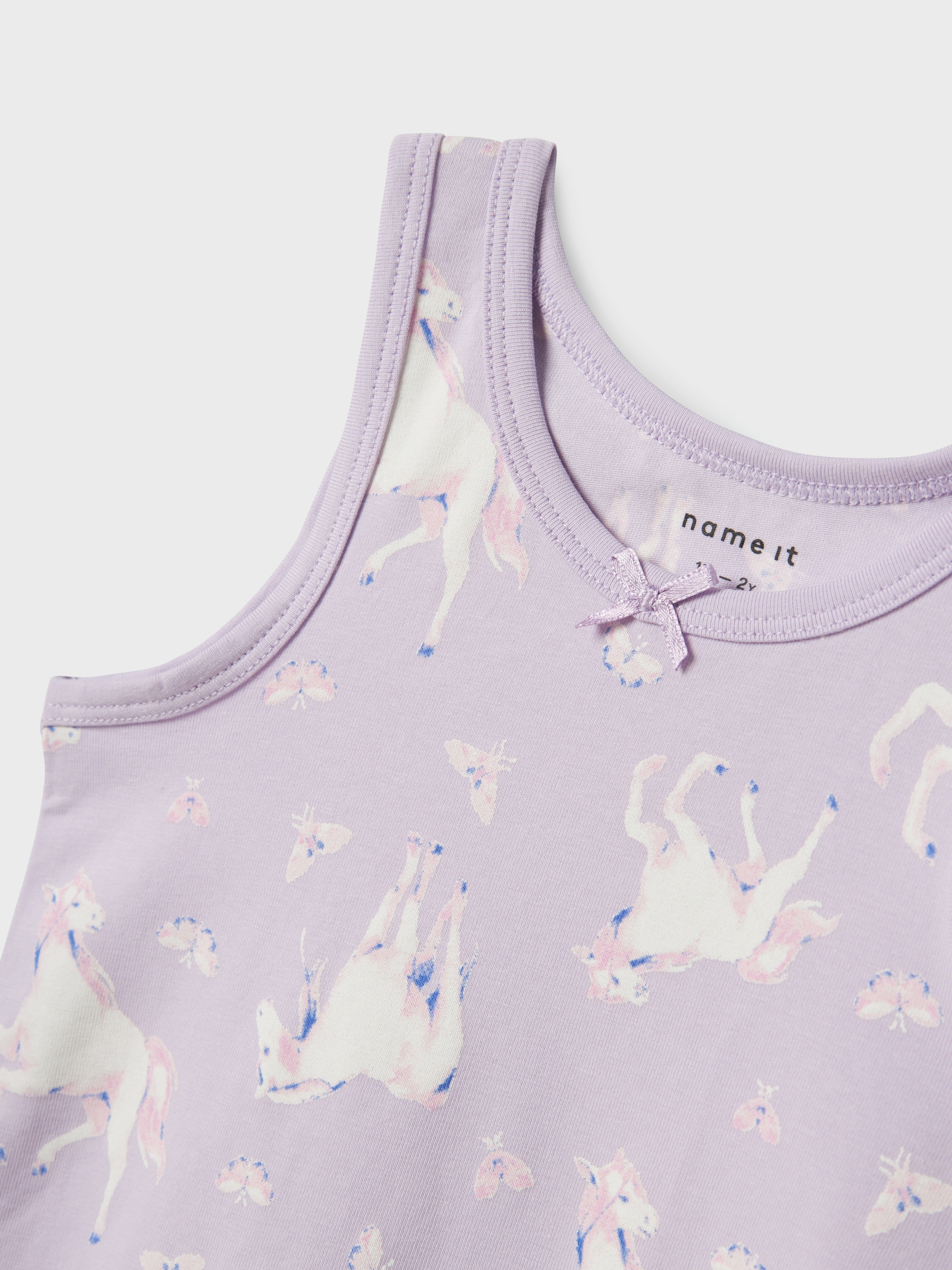Name It Unterhemd »NMFTANK TOP 2P PASTEL LILAC HORSE NOOS«, (Packung, 2 St.)