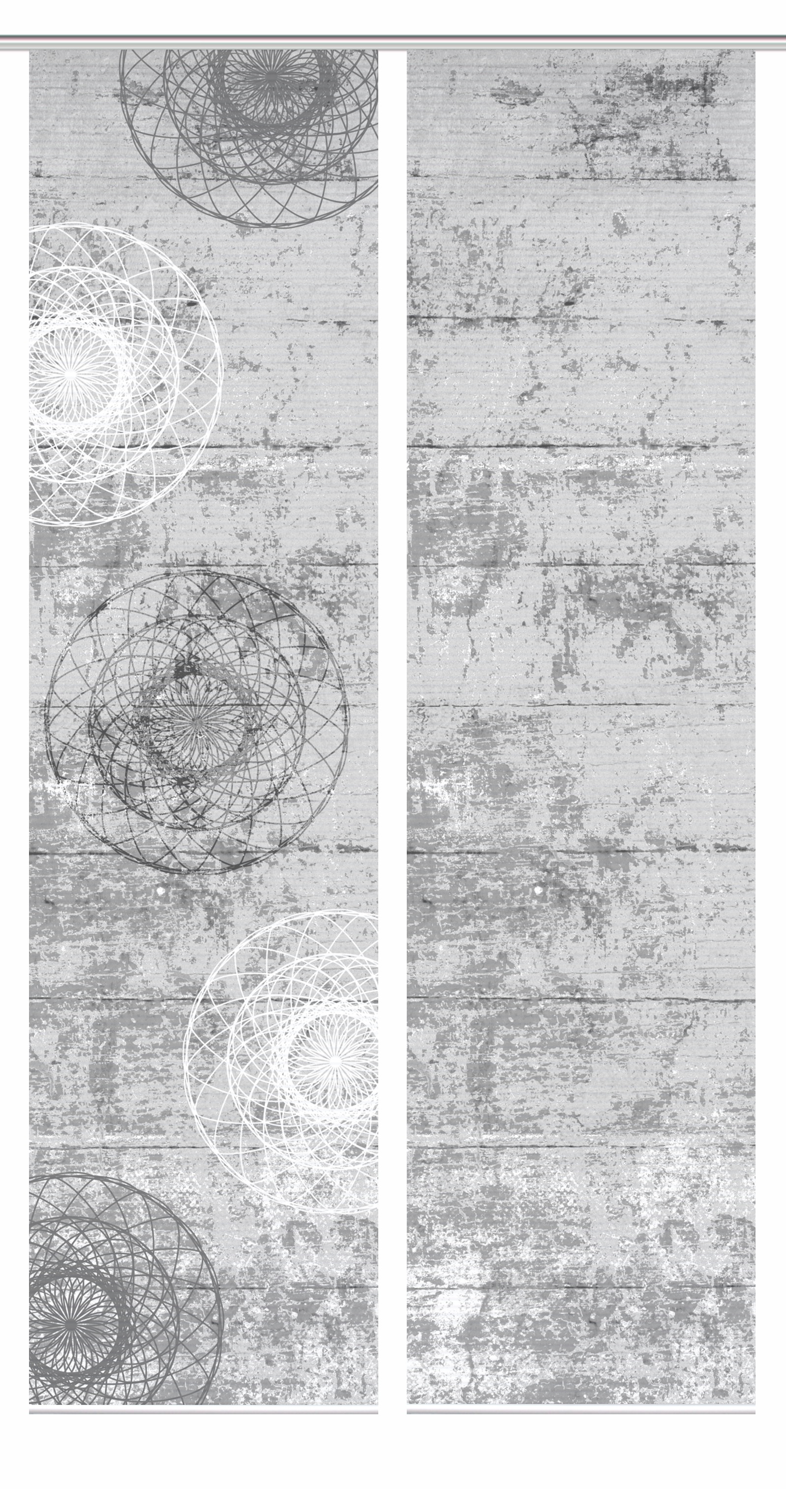 Thumbnail - HOME in green "MANDRIGA" Paneelwagen 2 Stk. tlg. SET DIGITALDRUCK,BAMBUSOPTIK RECYCELT