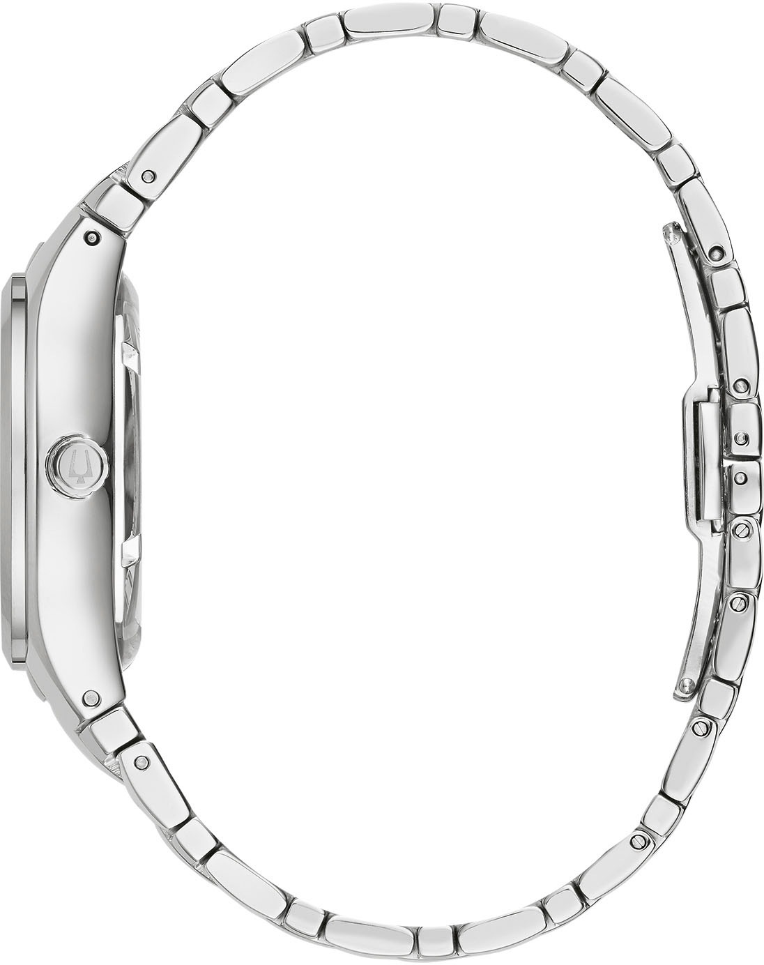 Bulova Automatikuhr, Armbanduhr, Damenuhr, Edelstahlarmband, Perlmuttzifferblatt, Diamant