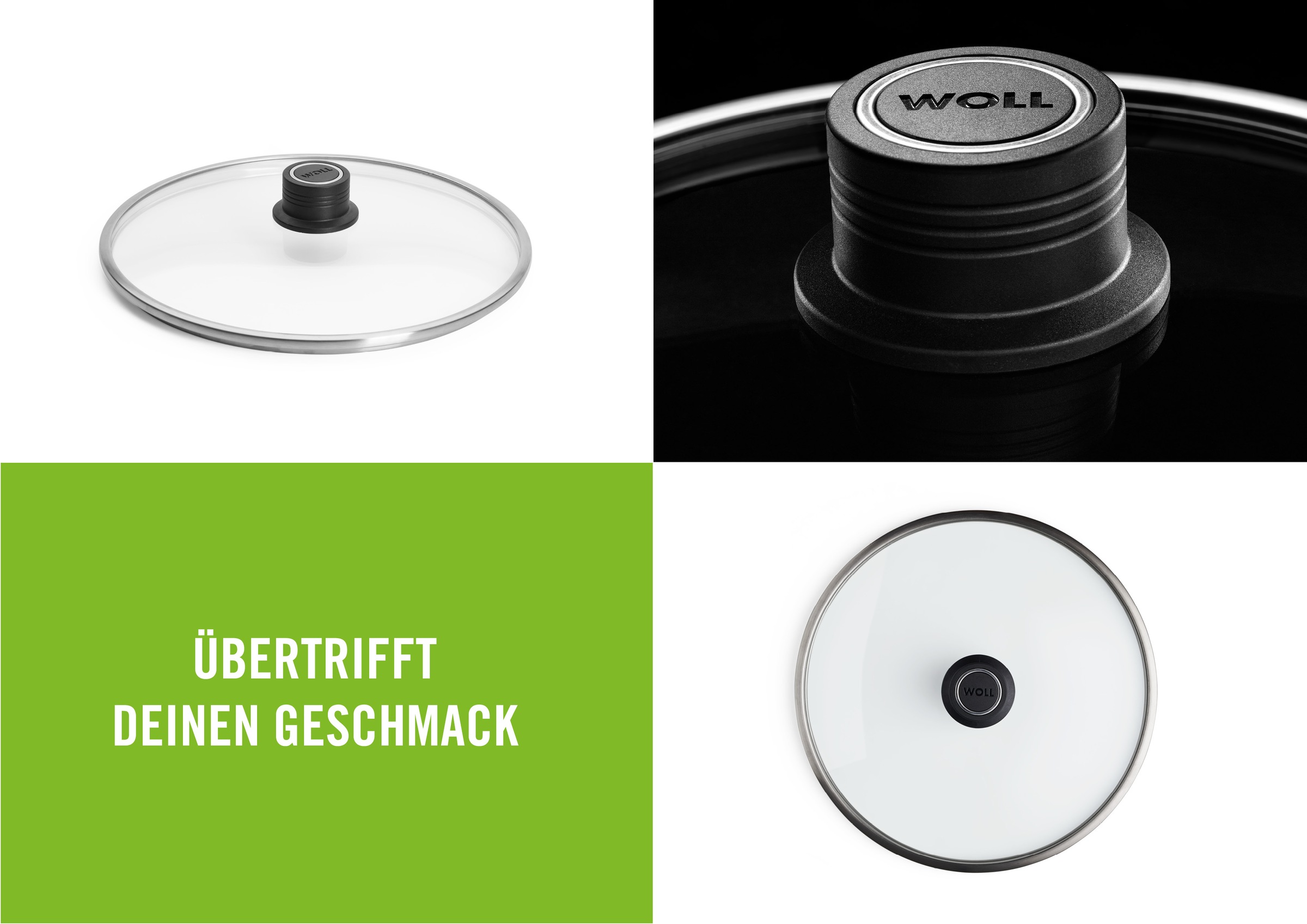 WOLL »WOLL Eco Logic Sicherheitsglasdeckel, rund« Hitzebeständig, Spülmaschinengeeignet, für Pfannen und Töpfe