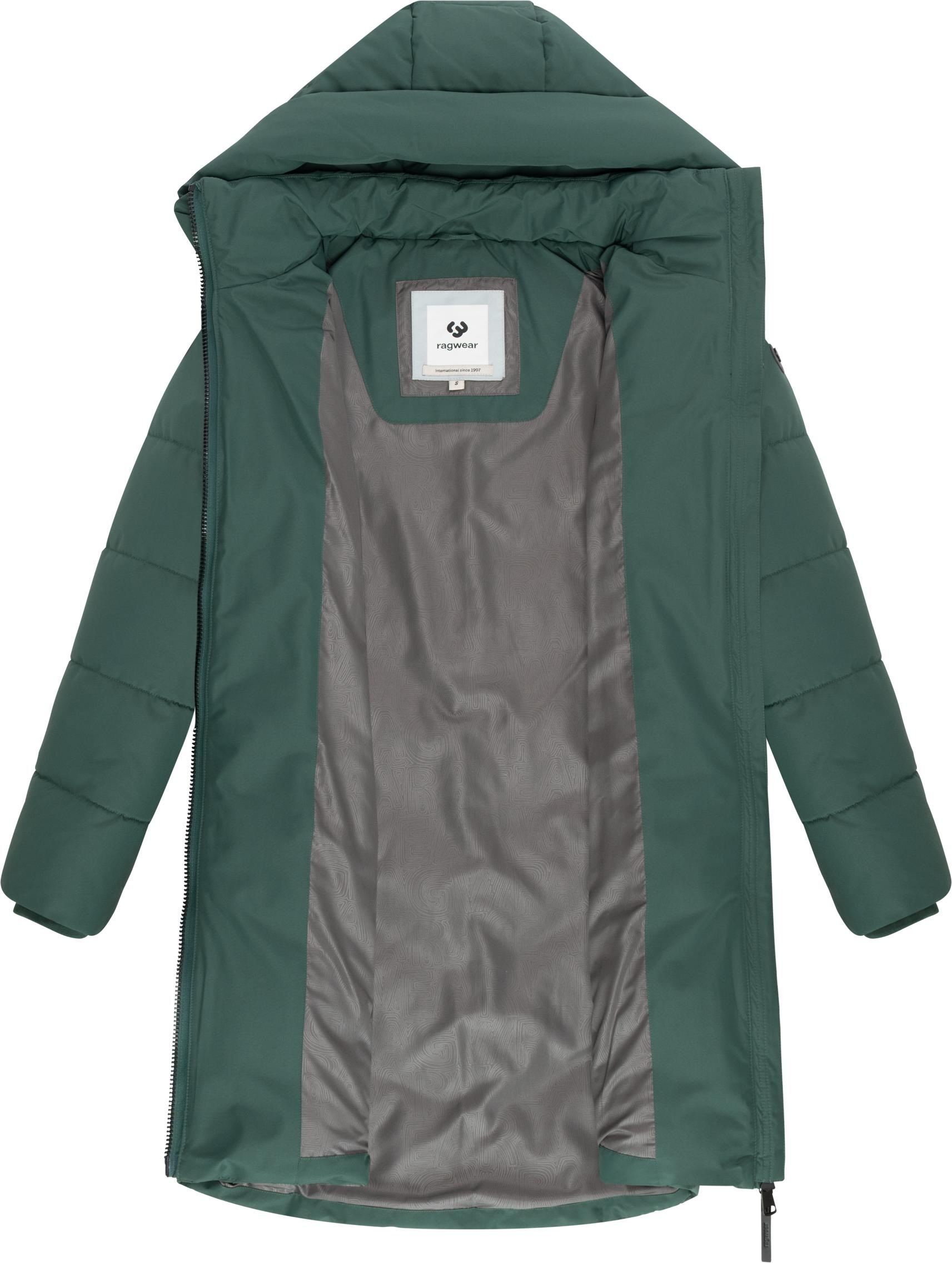 Ragwear Steppmantel »Natalin YOUMODO«, Warmer Damen Wintermantel mit V-Steppung und Kapuze