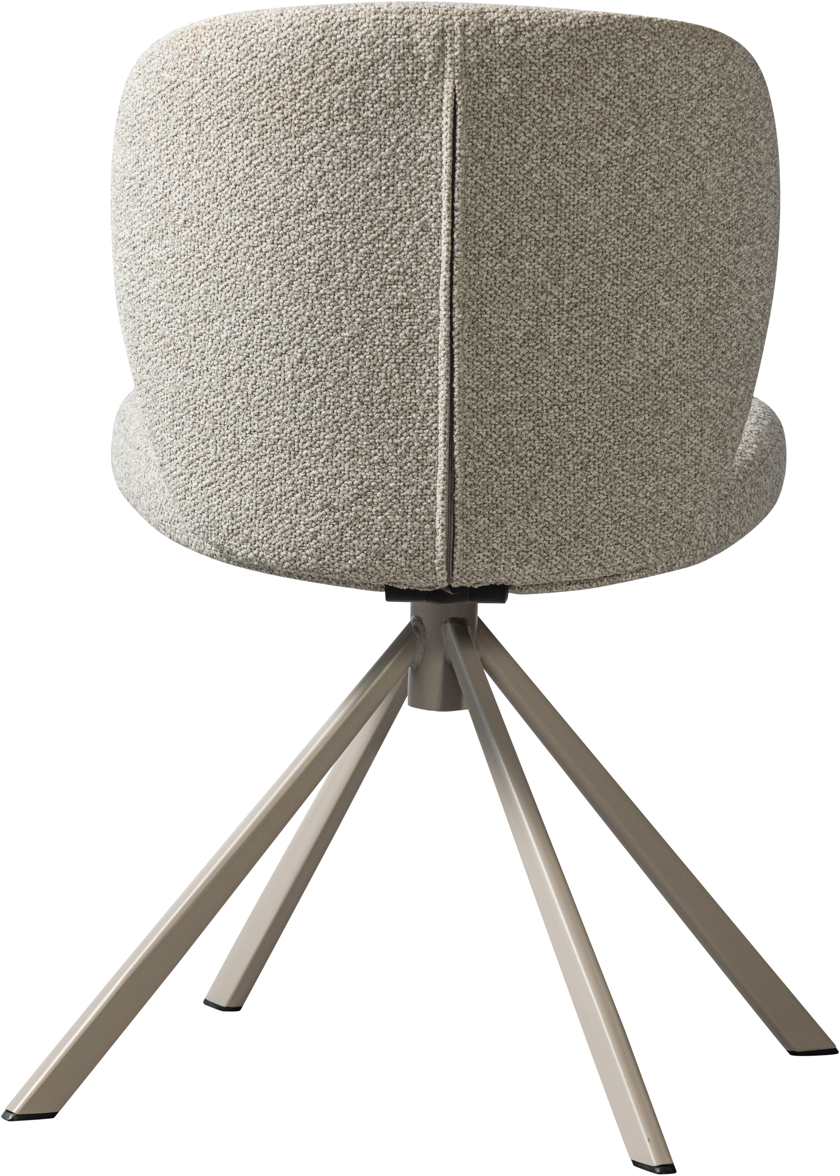 Thumbnail - WOOOD Esszimmerstuhl "Femke" (Set) 2 Stk.Polsterstuhl mit Drehfuß, aus weichem Bouclé-Stoff, Höhe 80 cm