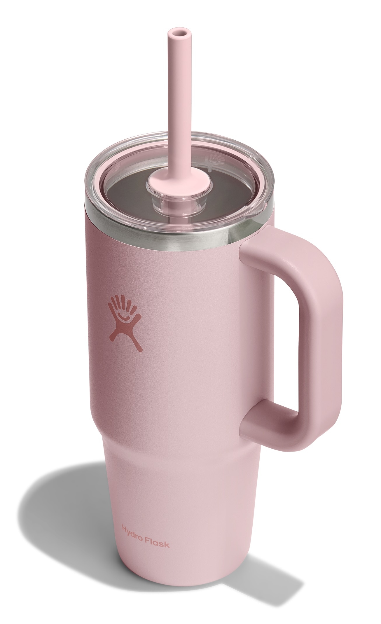 Hydro Flask Thermobecher "24 OZ Travel Tumbler Clear Lid, 710 ml" Kompatibel mit Eindrückzubehör der Größe Medium