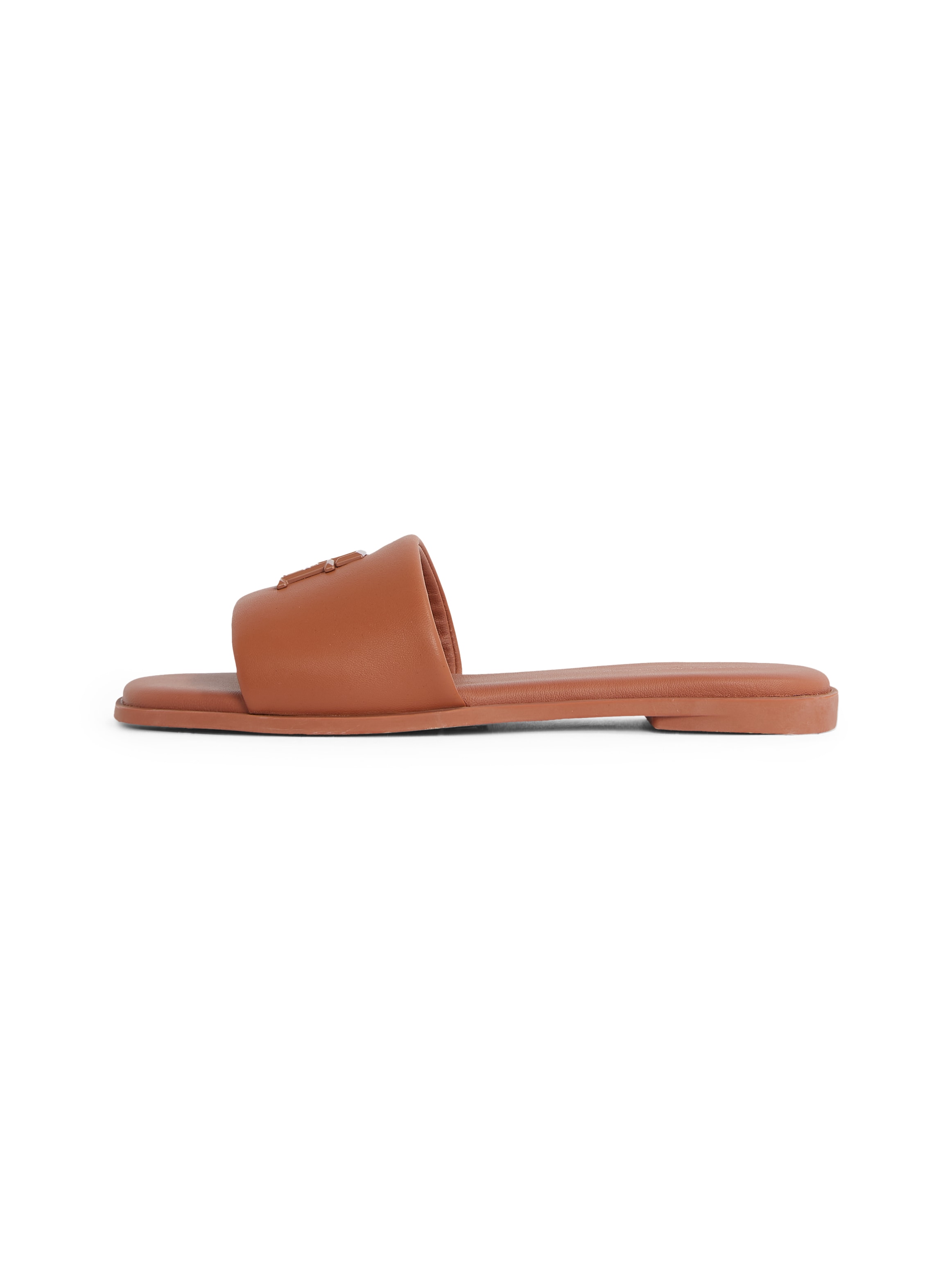 Tommy Hilfiger Pantolette »TH LOGO HARDWARE LEATHER MULE«, Sommerschuh, Flats, Bequemschuh mit TH-Logo