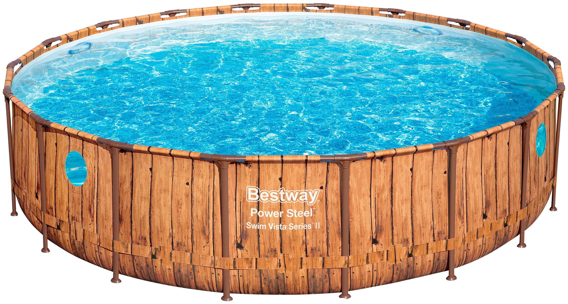 Bestway Framepool »Power Steel™«, (Komplett-Set), Holz-Optik BAUR 549x122 Pool Rechnung Ø mit Filterpumpe (Pinie) Frame cm, | per