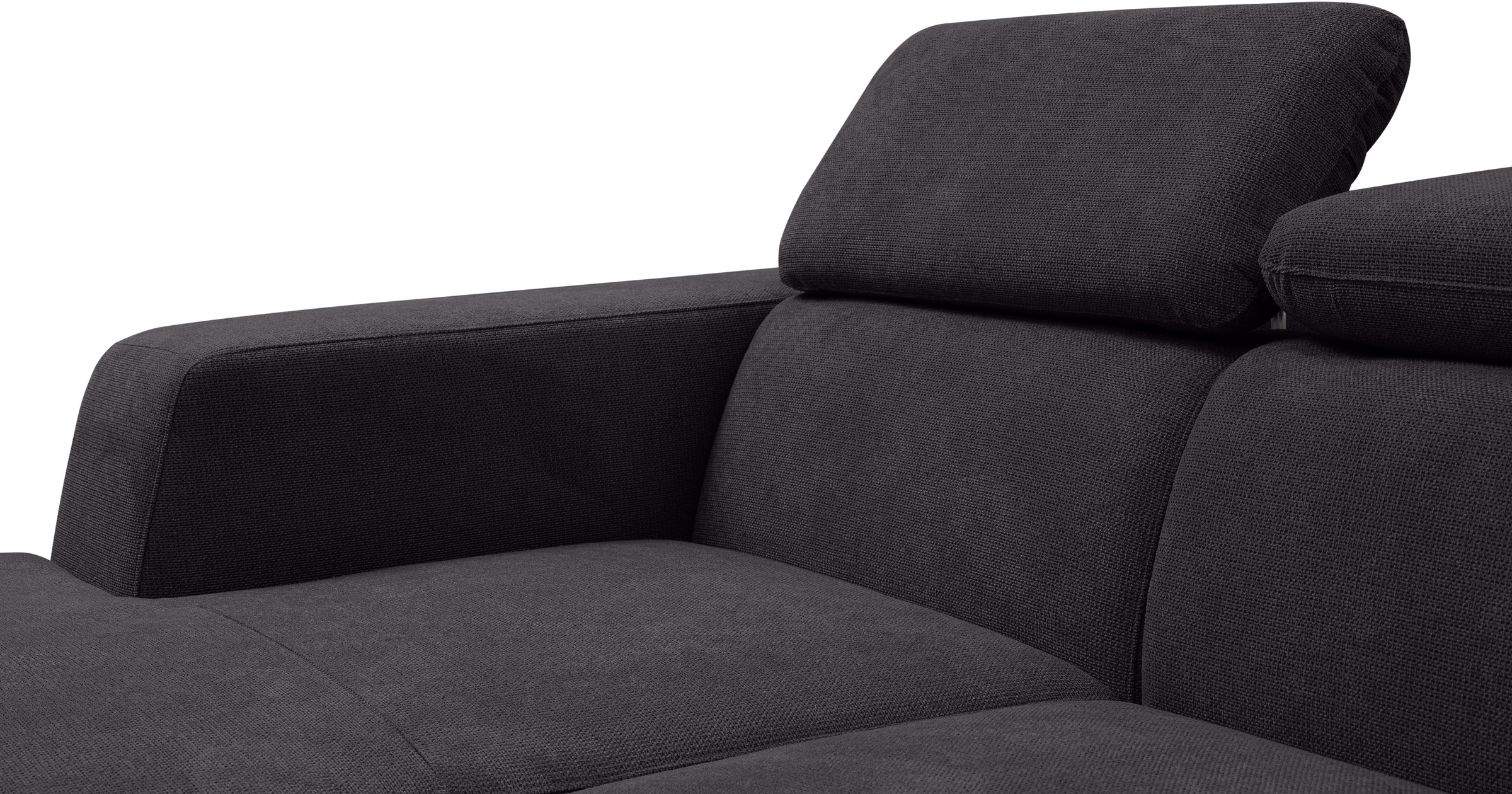 WERK2 Ecksofa »Cherry, modernes Sofa mit Komfortfunktionen, Breite 270cm, L-Form,«, bequem, mit verstellbaren Kopfteilen, Schlaffunktion und Bettkasten