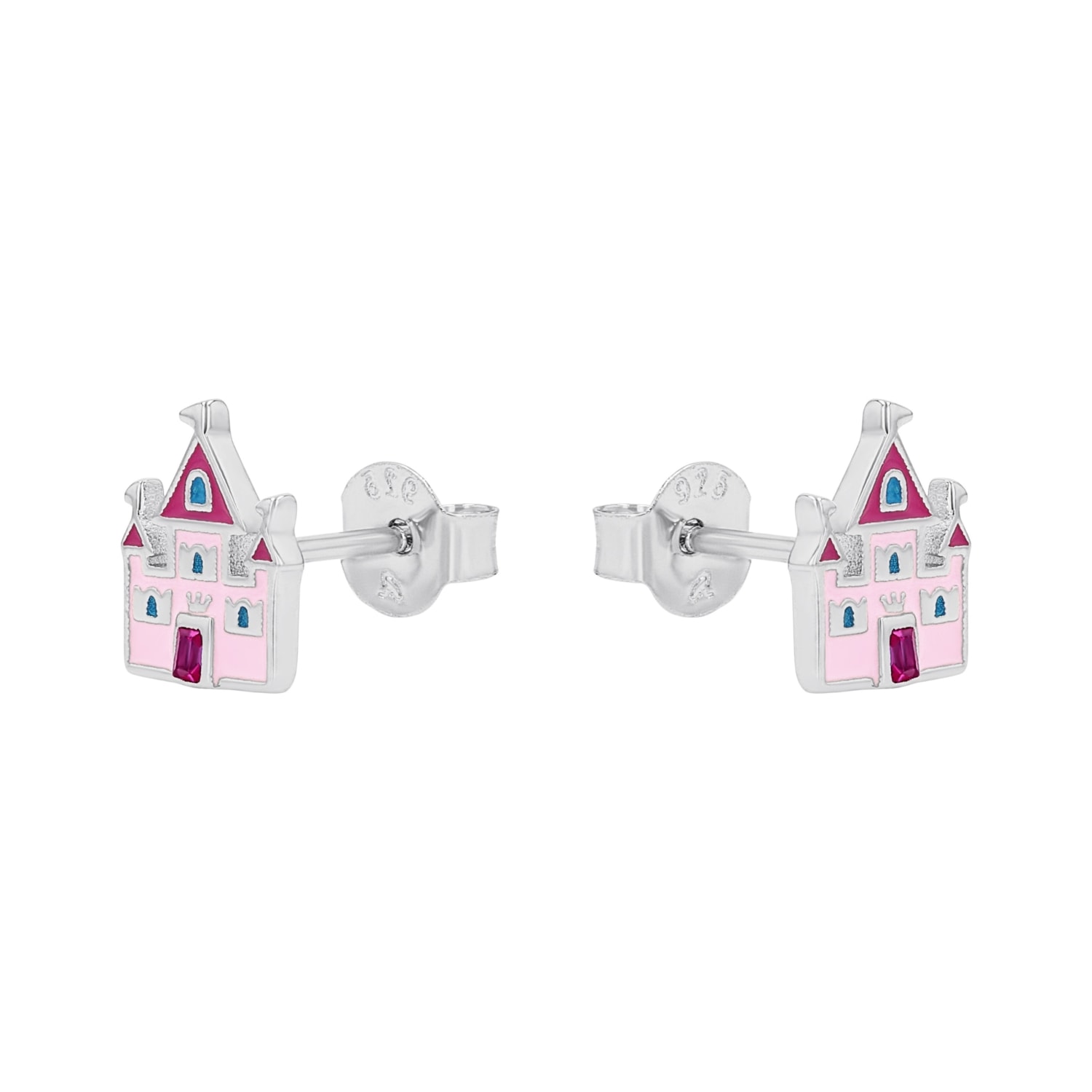 Prinzessin Lillifee Paar Ohrstecker »Schloss-Motiv, 2039763«, mit Zirkonia (synth.)