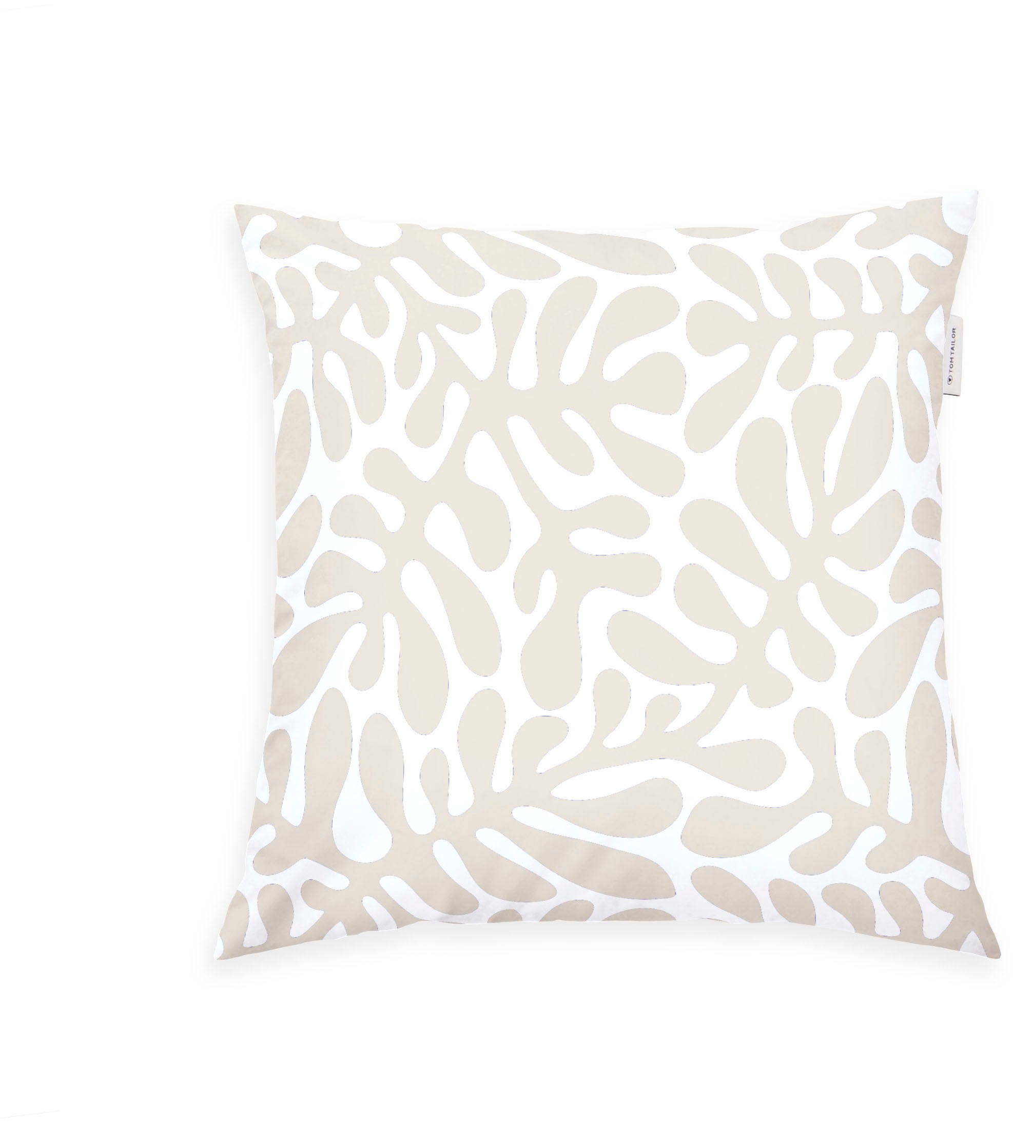 Thumbnail - TOM TAILOR HOME Kissenhülle "new bedroom, ORGANIC LEAVES, 40x40cm oder 40x80cm", (1 St.), mit farbigem Markenreißverschl...