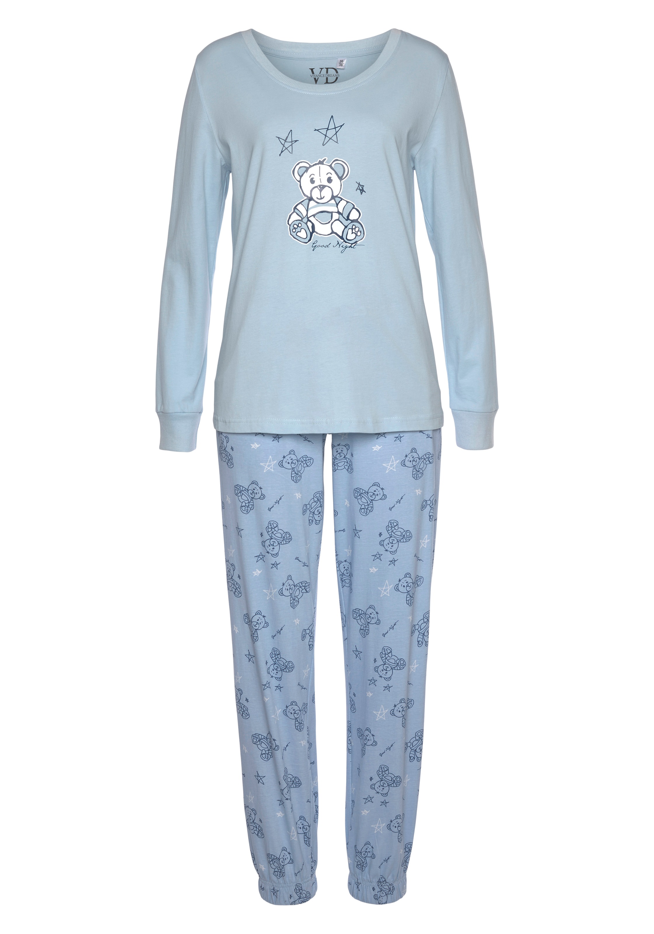 Vivance Dreams Pyjama 2 Stk. mit süßem Bärchendruck günstig online kaufen