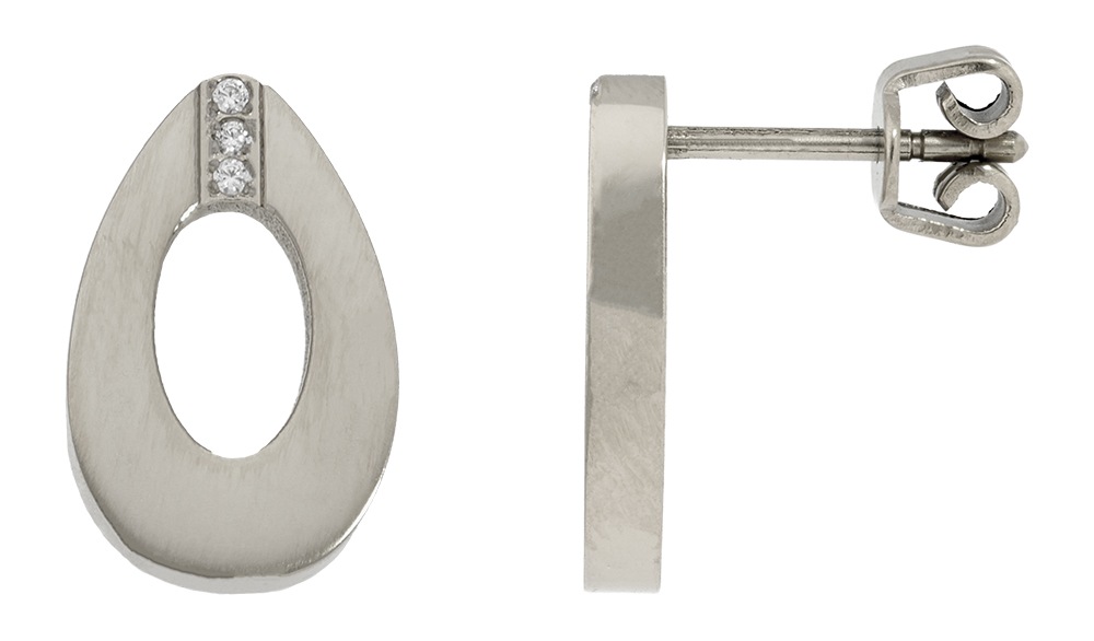 TITANIA Paar Ohrstecker »Titanohrstecker« mit Zirkonia