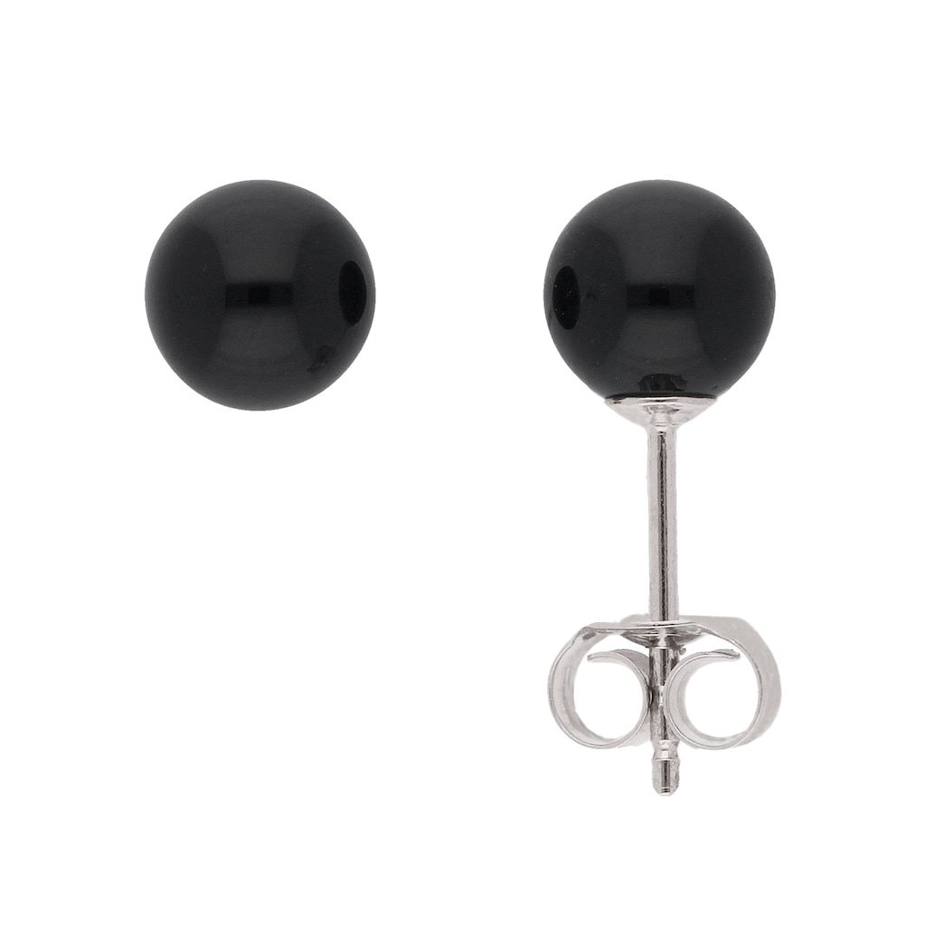 Adelia´s Paar Ohrhänger »925 Silber Ohrringe Ohrstecker mit Onyx Ø 6,5 mm«
