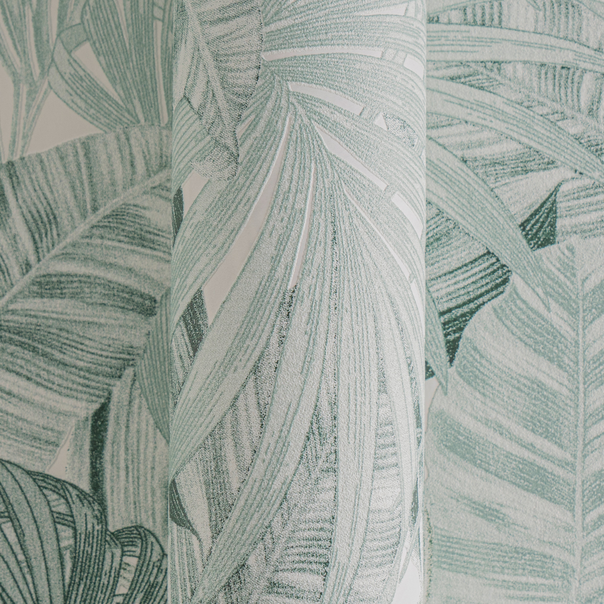 A.S. Création Vliestapete »Attractive 2 Dschungeltapete« gemustert | matt | neutral leicht strukturiert Palmentapete Dschungeltapete leicht strukturiert Tapeten Design Optik