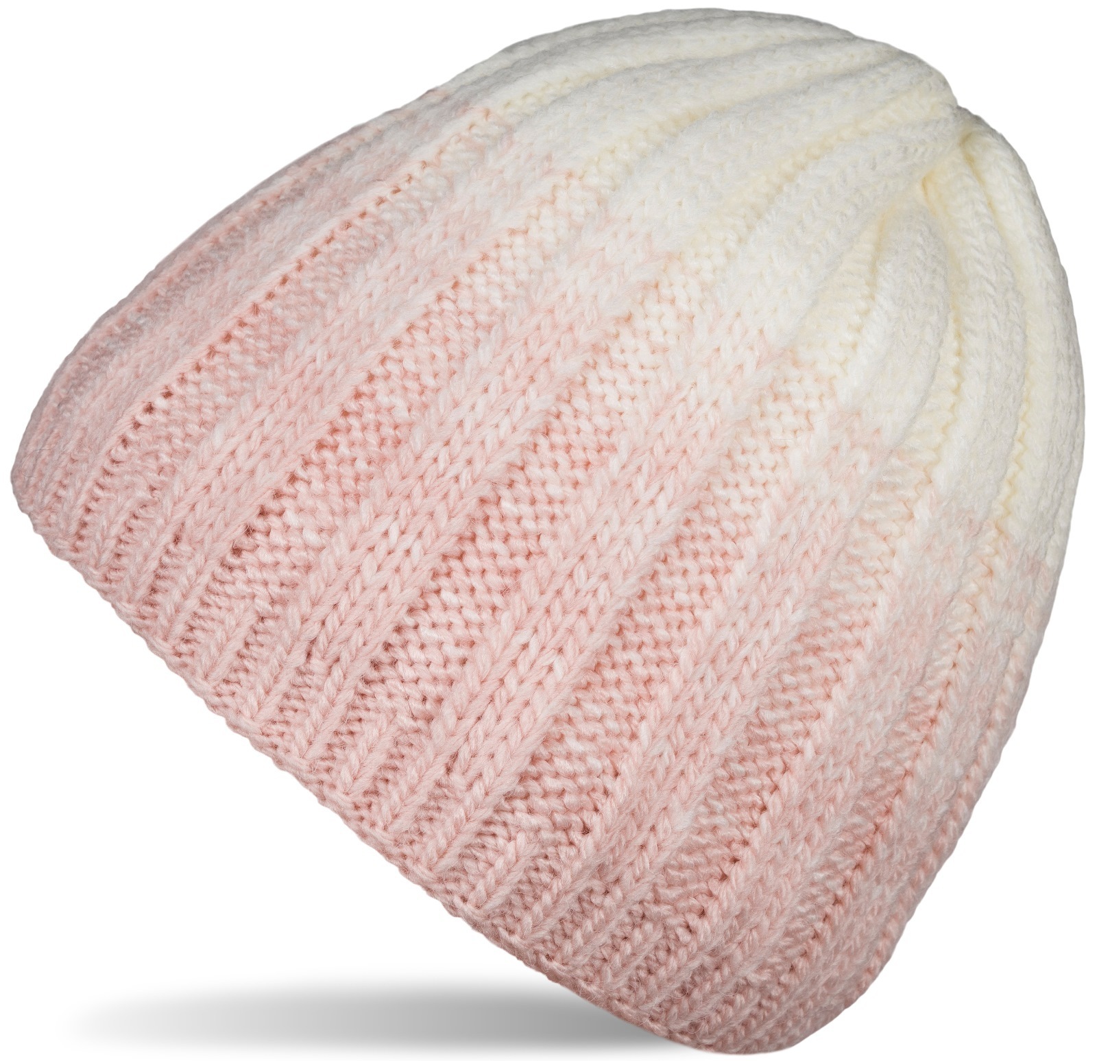 styleBREAKER Strickmütze "Strickmütze Farbverlauf mit Thermo-Fleece" 1 Stk.