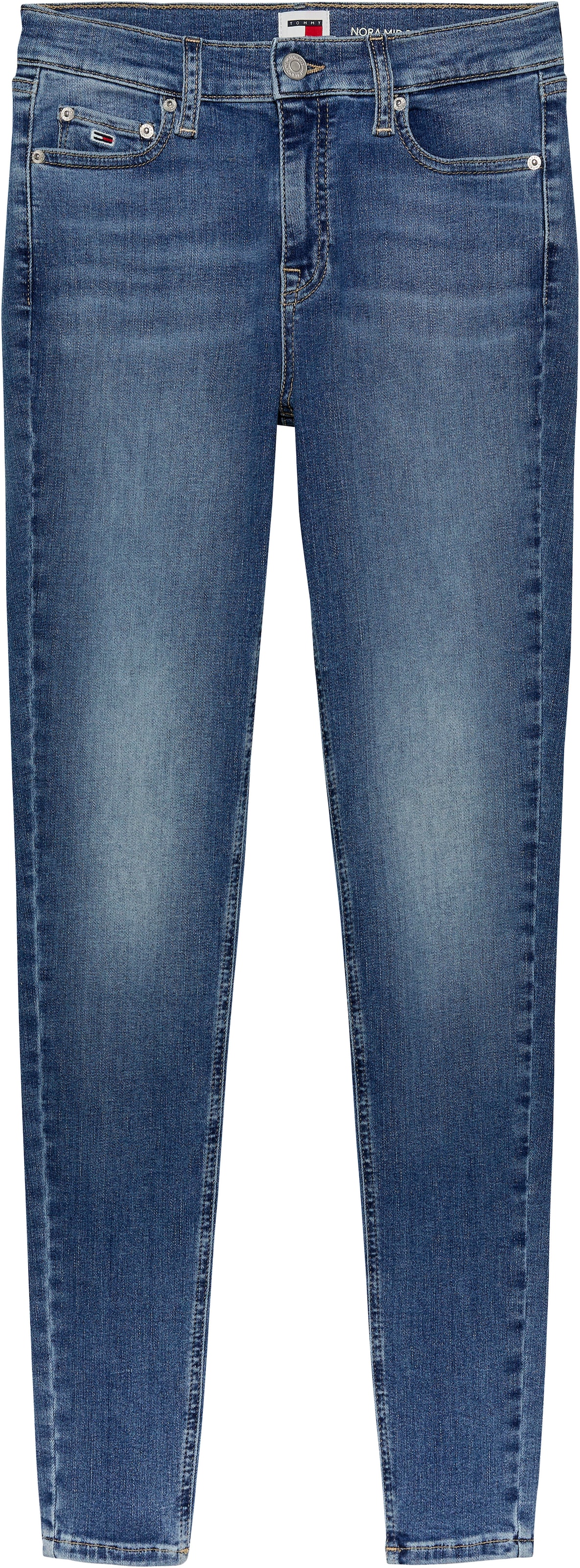 Tommy Jeans Skinny-fit-Jeans »Nora Mid Rise Skinny Fit«, mit Waschung, Logo-Badge