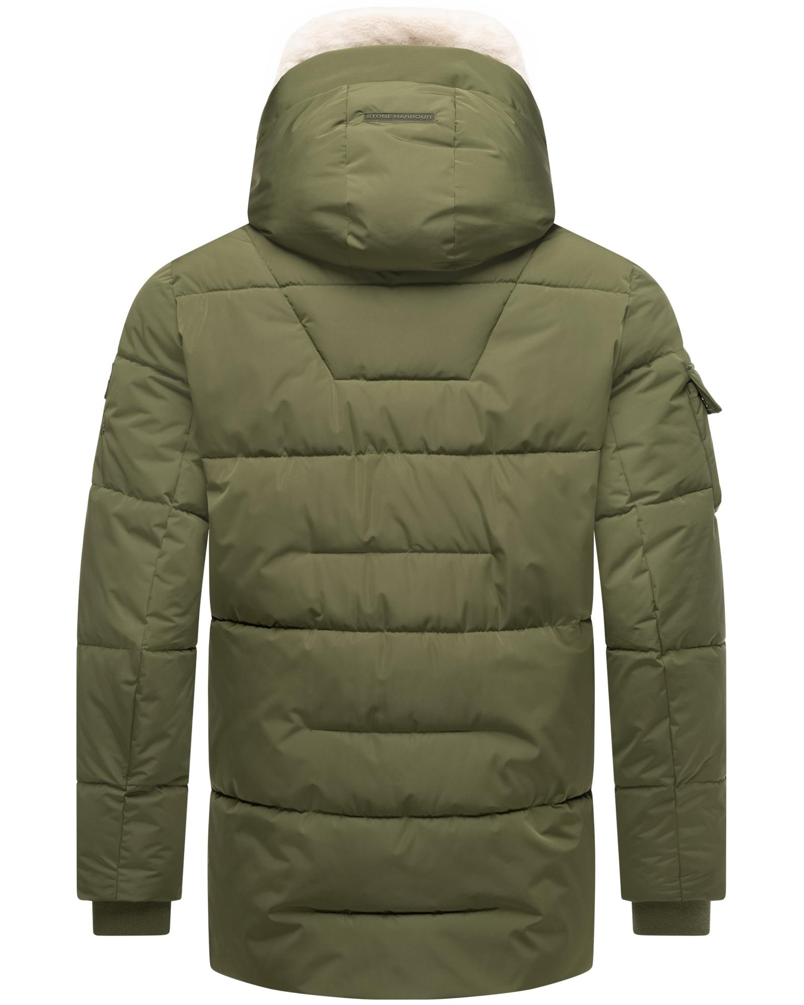 Stone Harbour Winterjacke »Lauroo XX«, mit Kapuze, urbane Herren Steppjacke mit kuscheligem Teddyfleece