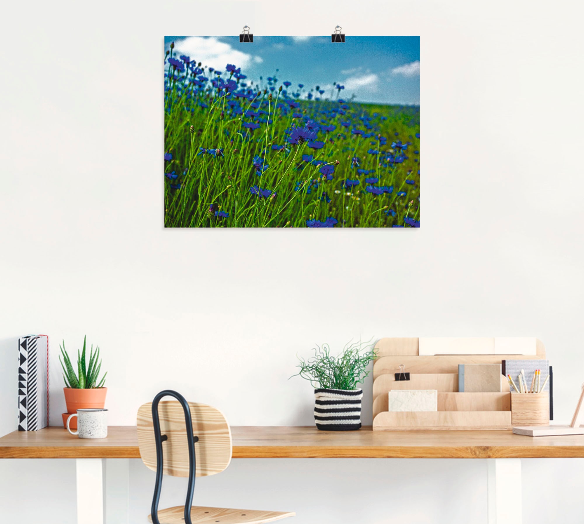 Artland Wandbild "Kornblumenwiese", Blumenwiese, (1 St.), als Leinwandbild, günstig online kaufen