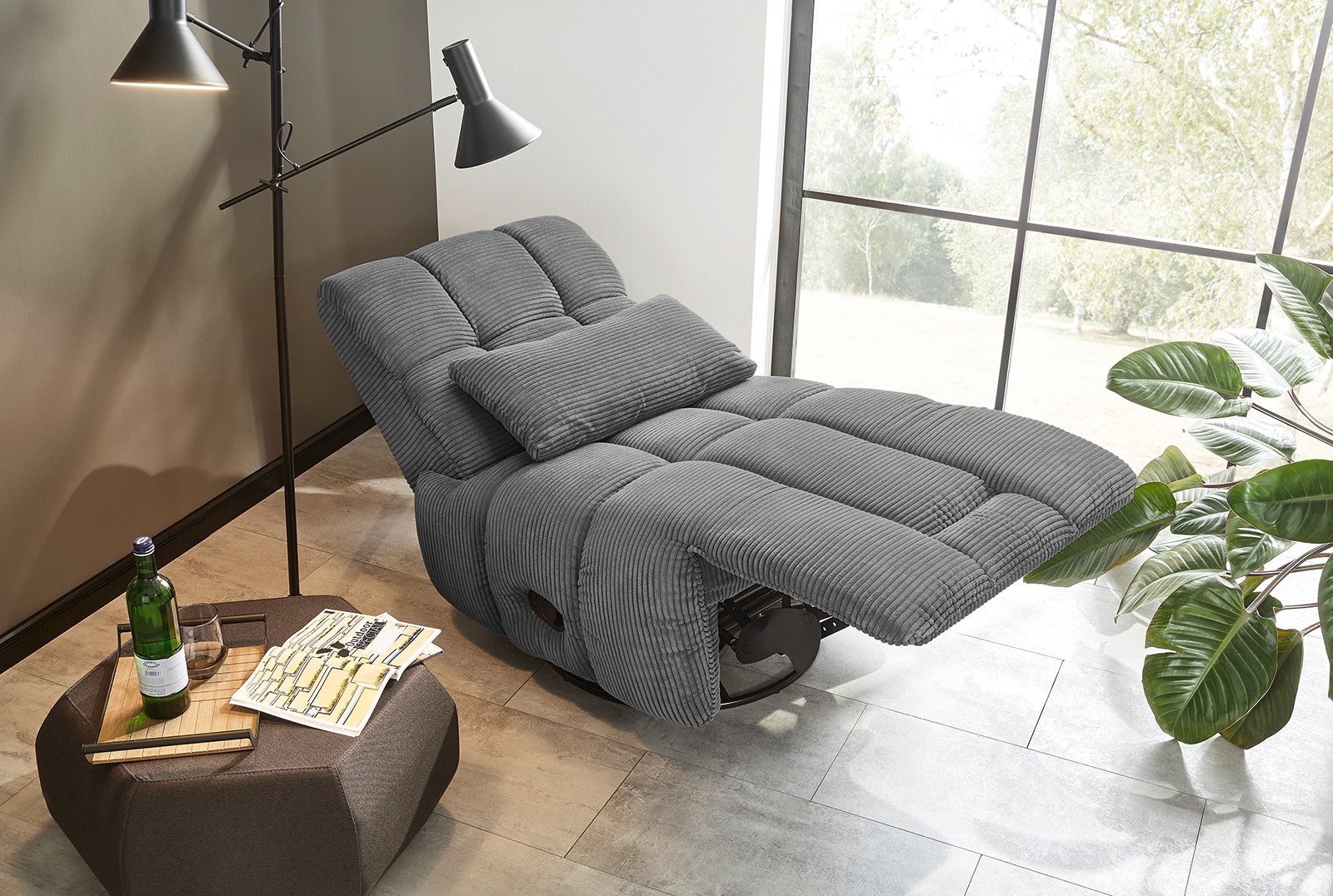 Jockenhöfer Gruppe Relaxsessel »Doncaster«, mit Dreh-,Schauckel-,Relax-und Wippfunktion,angenehm weicher Cordstoff