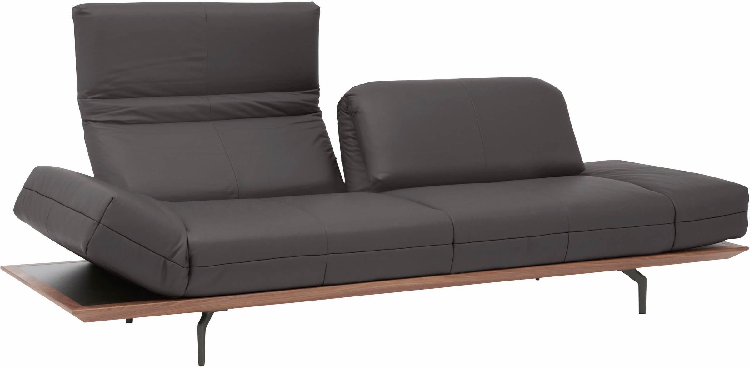 hülsta sofa 3-Sitzer »hs.420«, in 2 Qualitäten, Holzrahmen in Eiche Natur oder Nußbaum, Breite 232 cm