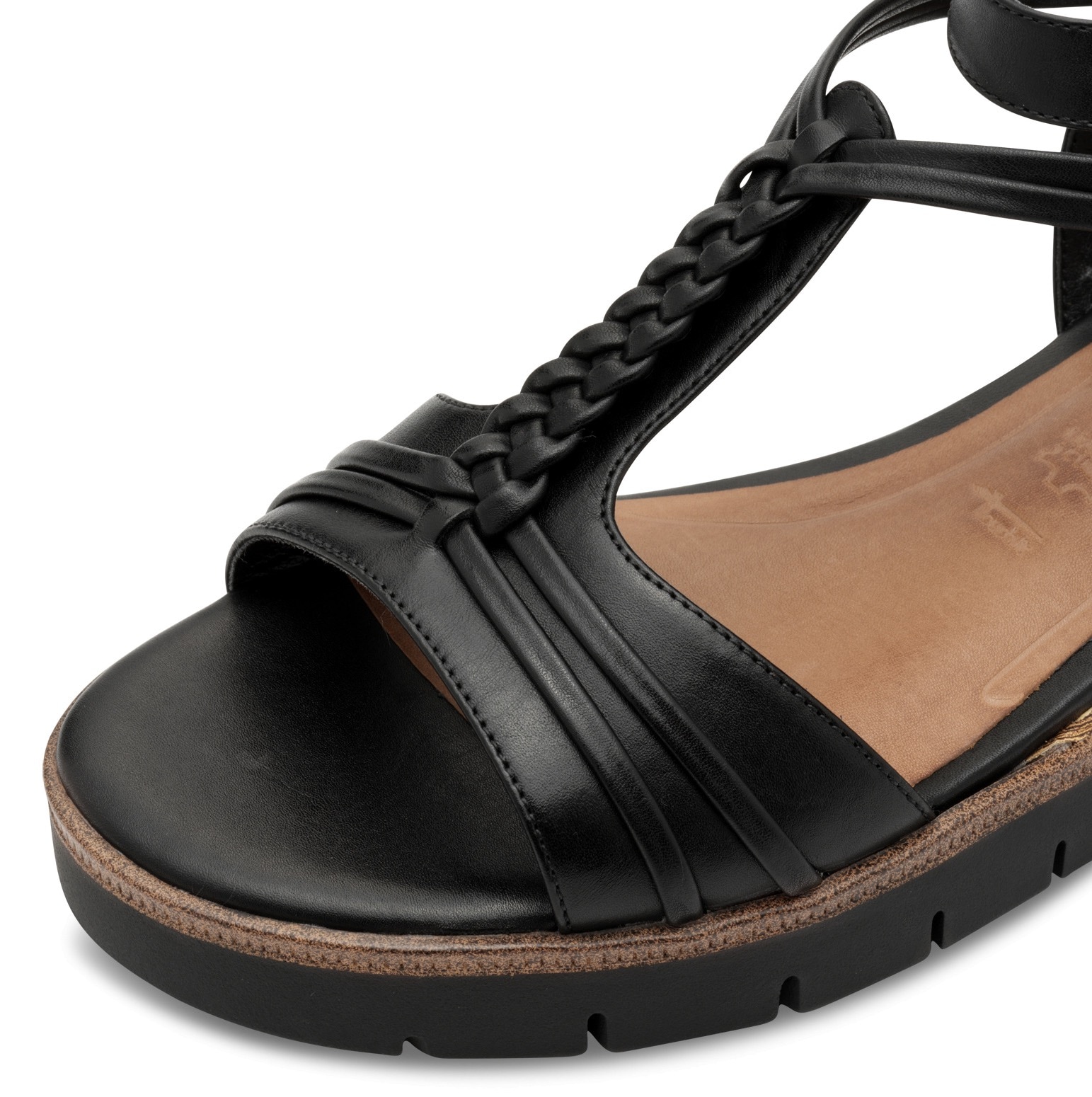 Tamaris Keilsandalette, Riemchensandale, Sommerschuh mit Flechtriemchen