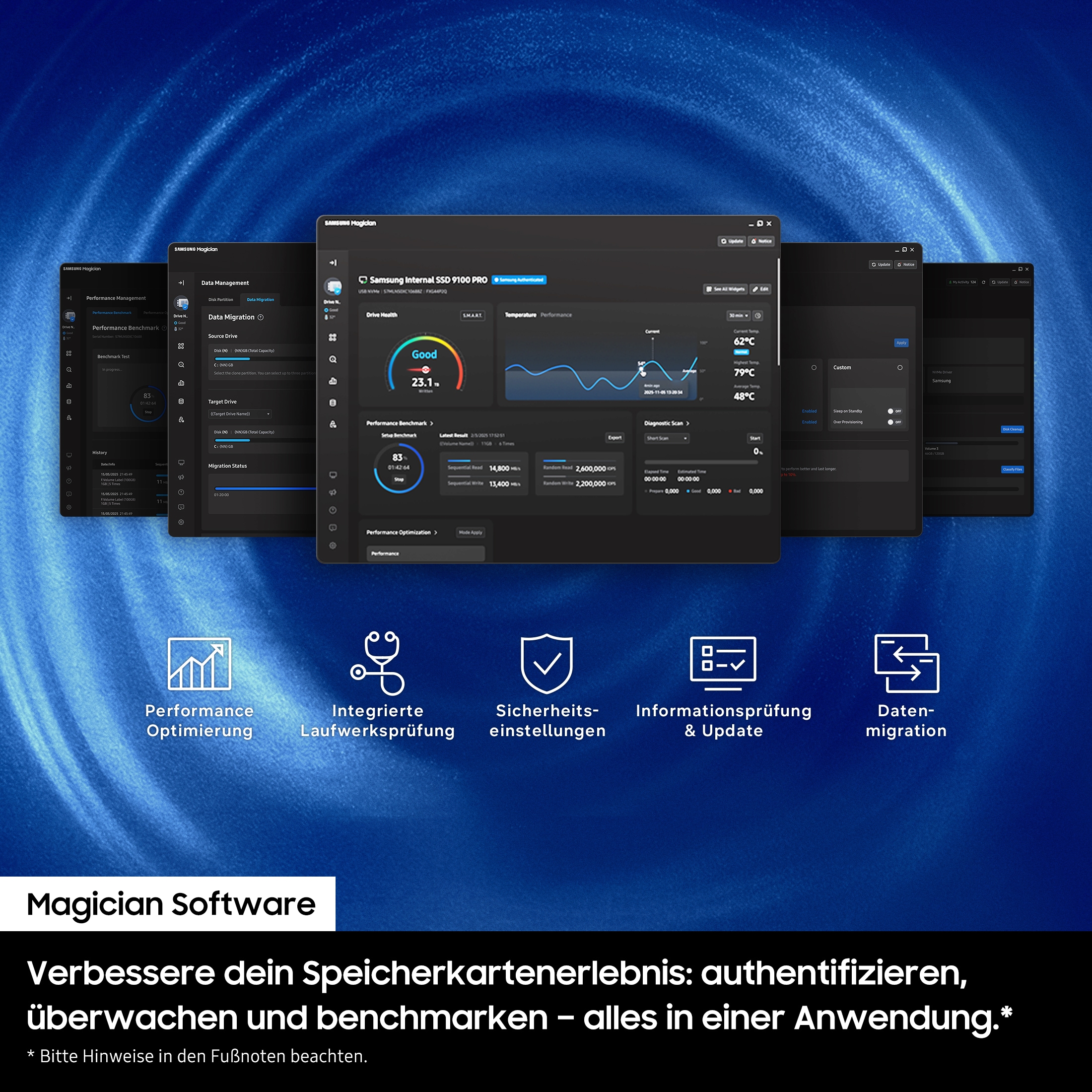 Samsung Speicherkarte »T9« (128 GB Video Speed Class 30 (V30) 200 MB/s Lesegeschwindigkeit)
