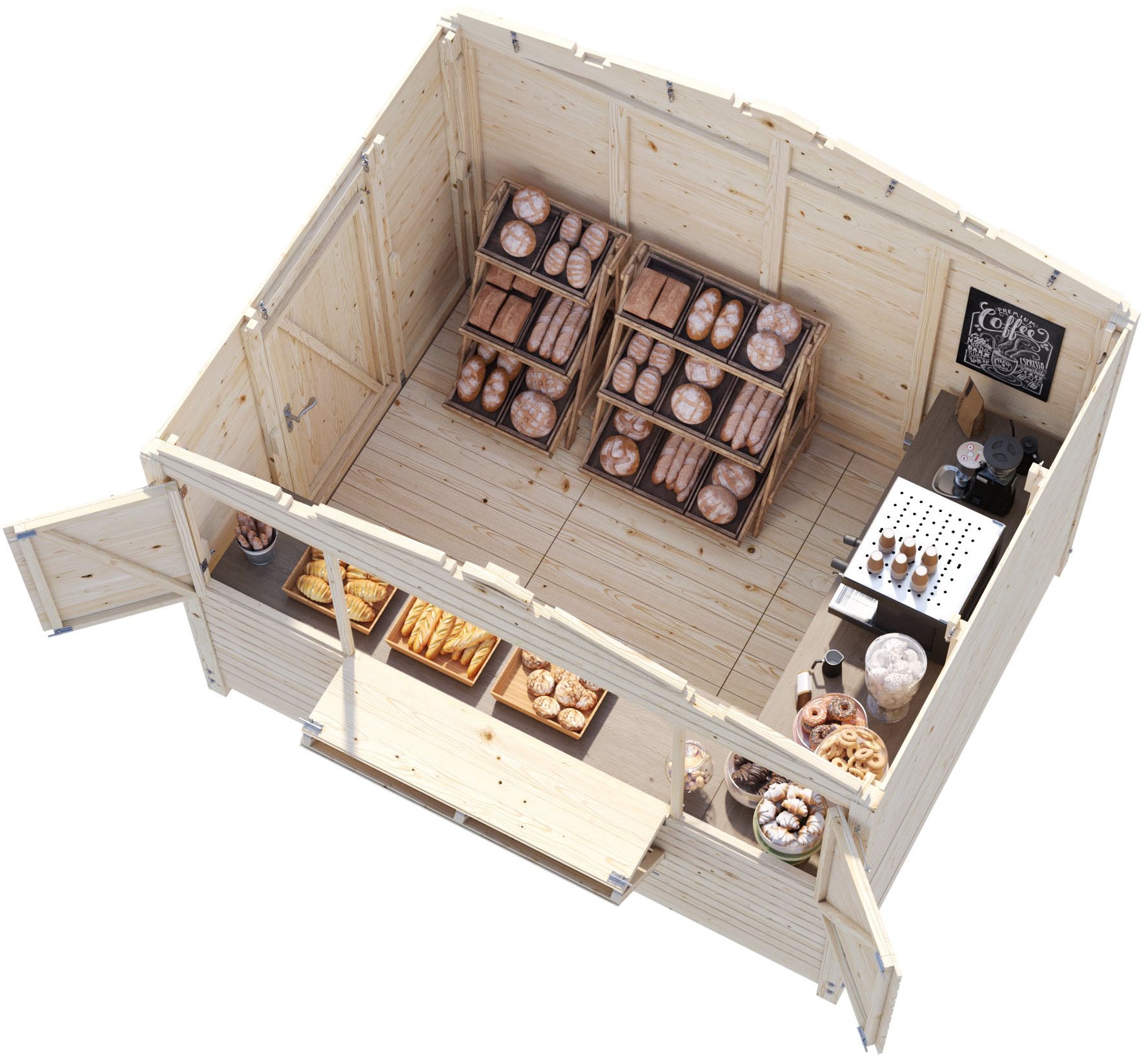 Palmako Gartenhaus »Marian, klappbarer Marktstand« verschiedene Farben