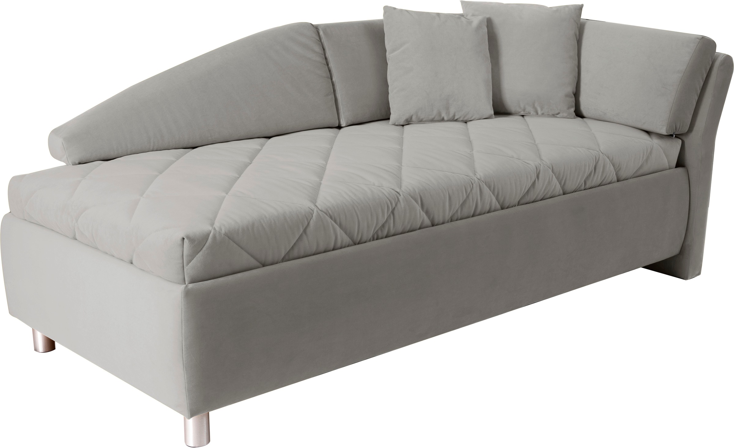 alina Schlafsofa, Bettkasten, Zierkissen-Set aus: 2 Stk. 40x40cm, 1 Stk. 30x30cm
