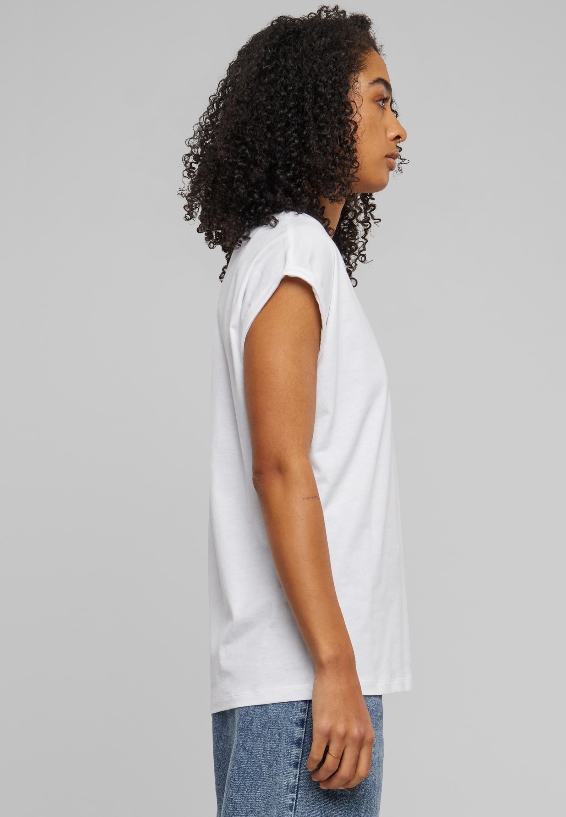 URBAN CLASSICS Kurzarmshirt »Urban Classics Damen Ladies Extended Shoulder Tee«, (1 tlg.)