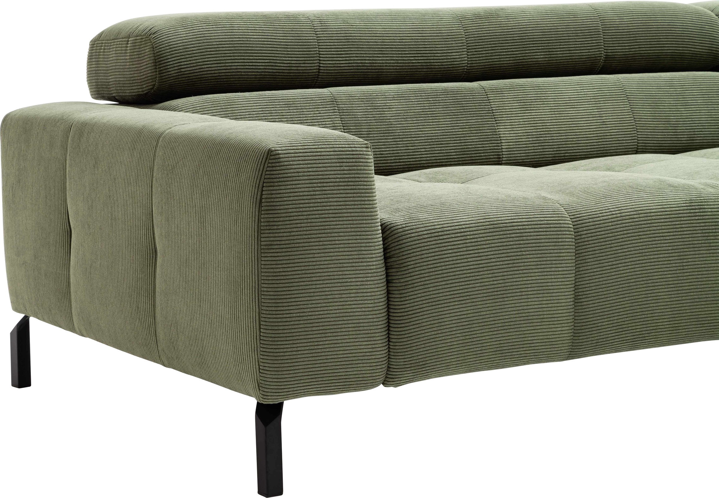 Places of Style Ecksofa »Cleveland, L-Form, incl. Kopfteilverstellung, Breite 276 cm«, wahlweise elektrischer Sitzvorzug