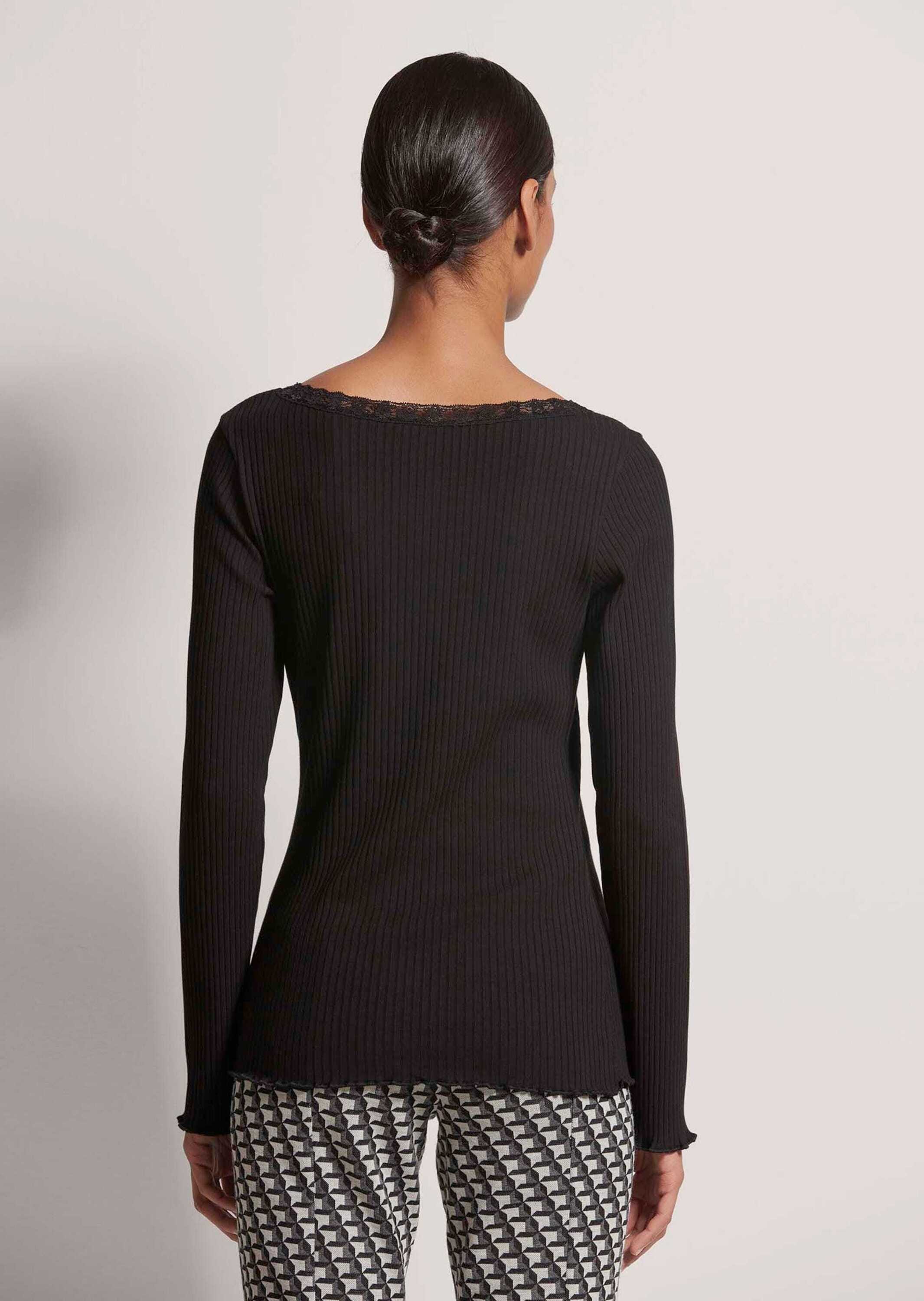 MADELEINE Langarmshirt »Shirt Rippen-Shirt mit Spitze«