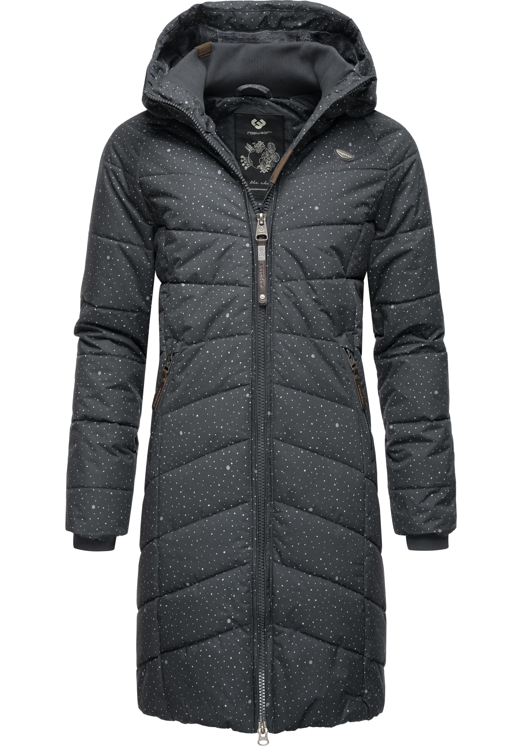 Ragwear Steppmantel "Dizzie Coat Print", stylischer, gesteppter Winterparka mit Kapuze