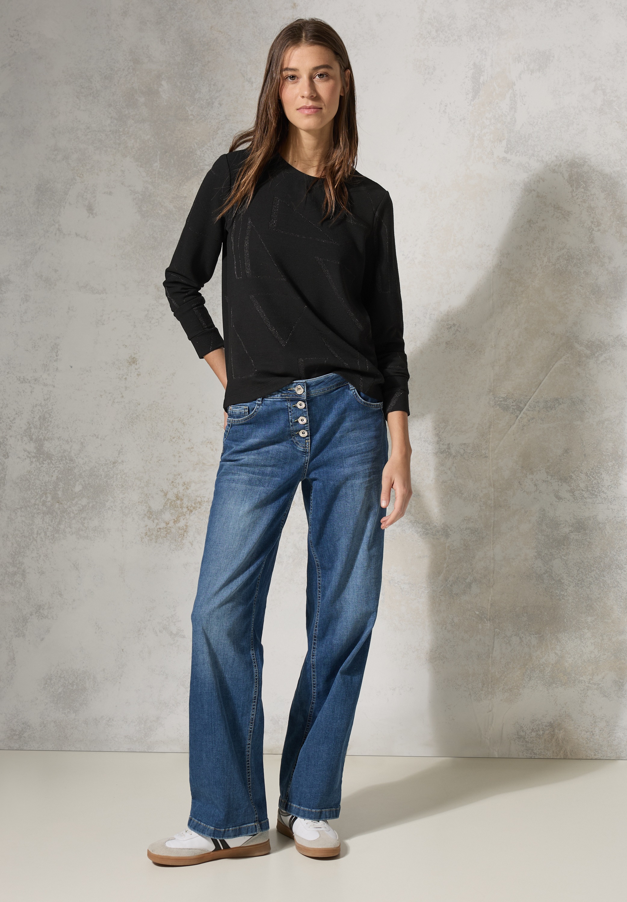 Cecil Langarmshirt, mit Glitzer-Details